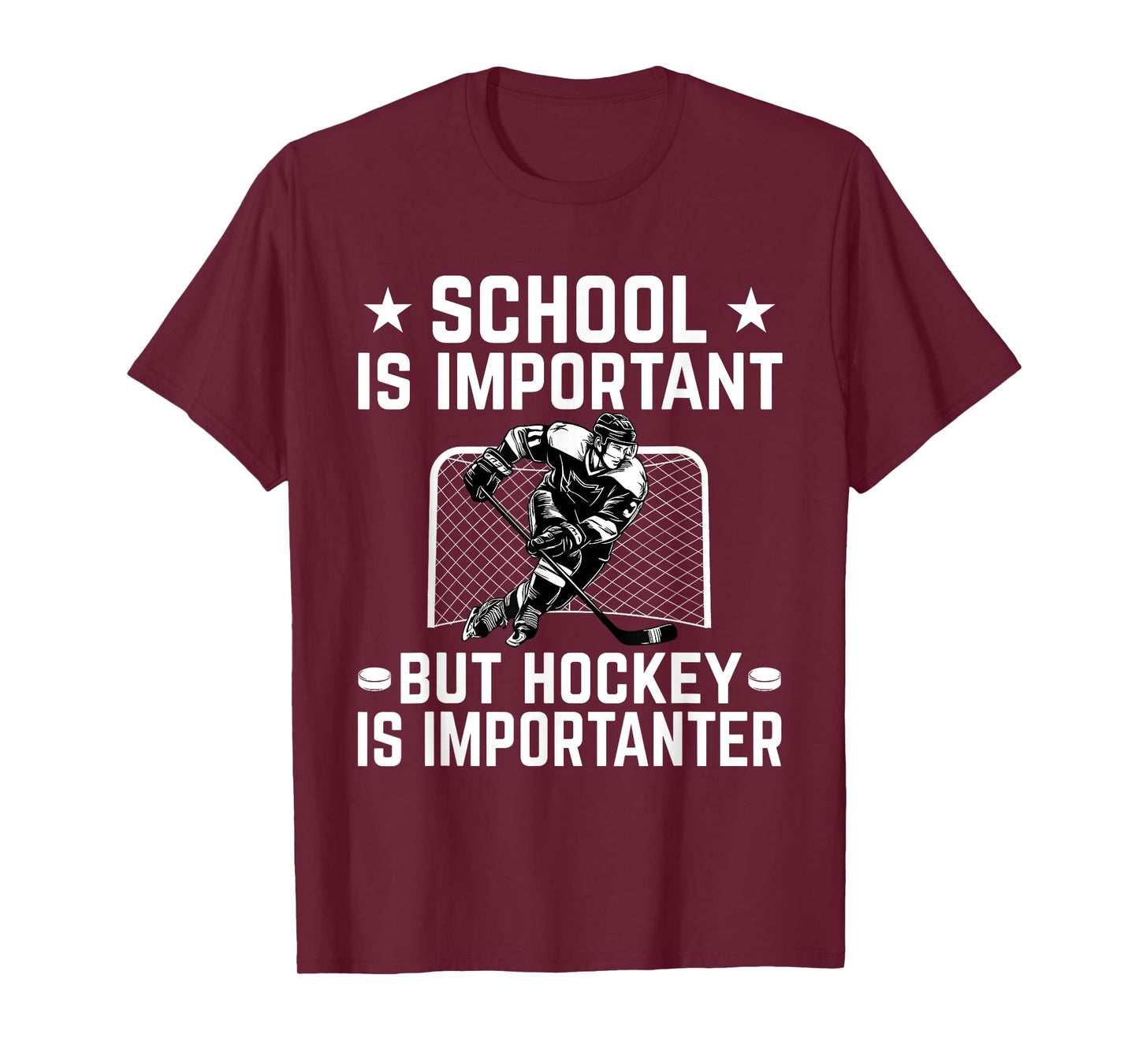 Funny Hockey Art for Boys Men Women Teens Kids Ice Hockey T-Shirt