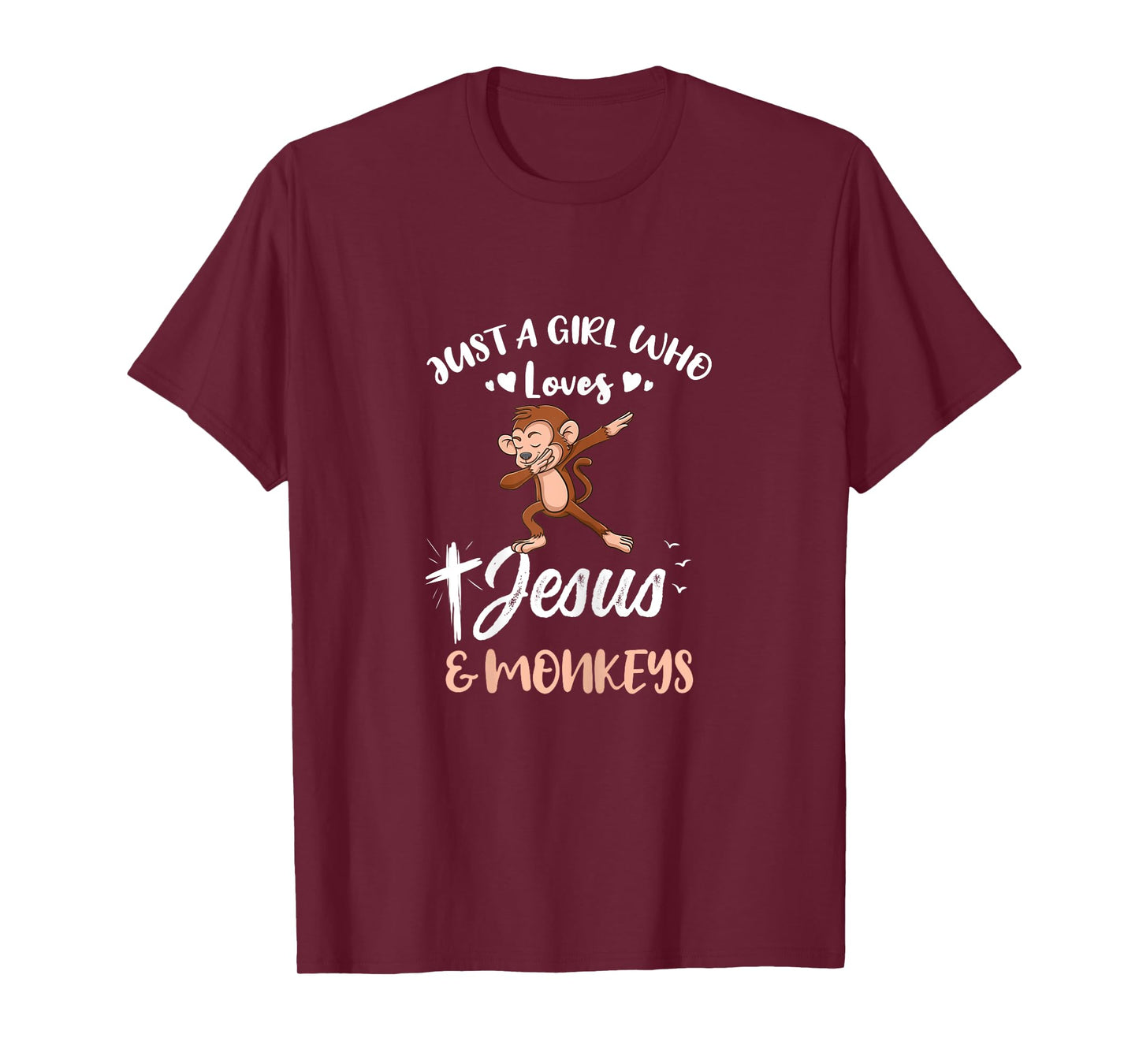 Just A Girl Who Loves Jesus And Monkeys T-Shirt