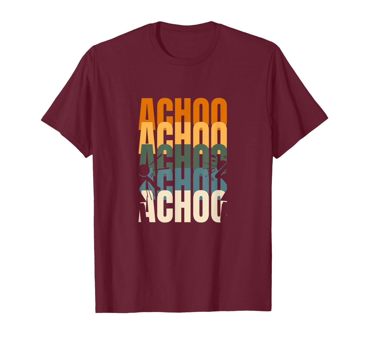 Achoo Funny Sneezing Design Humor Sneeze Cough T-Shirt
