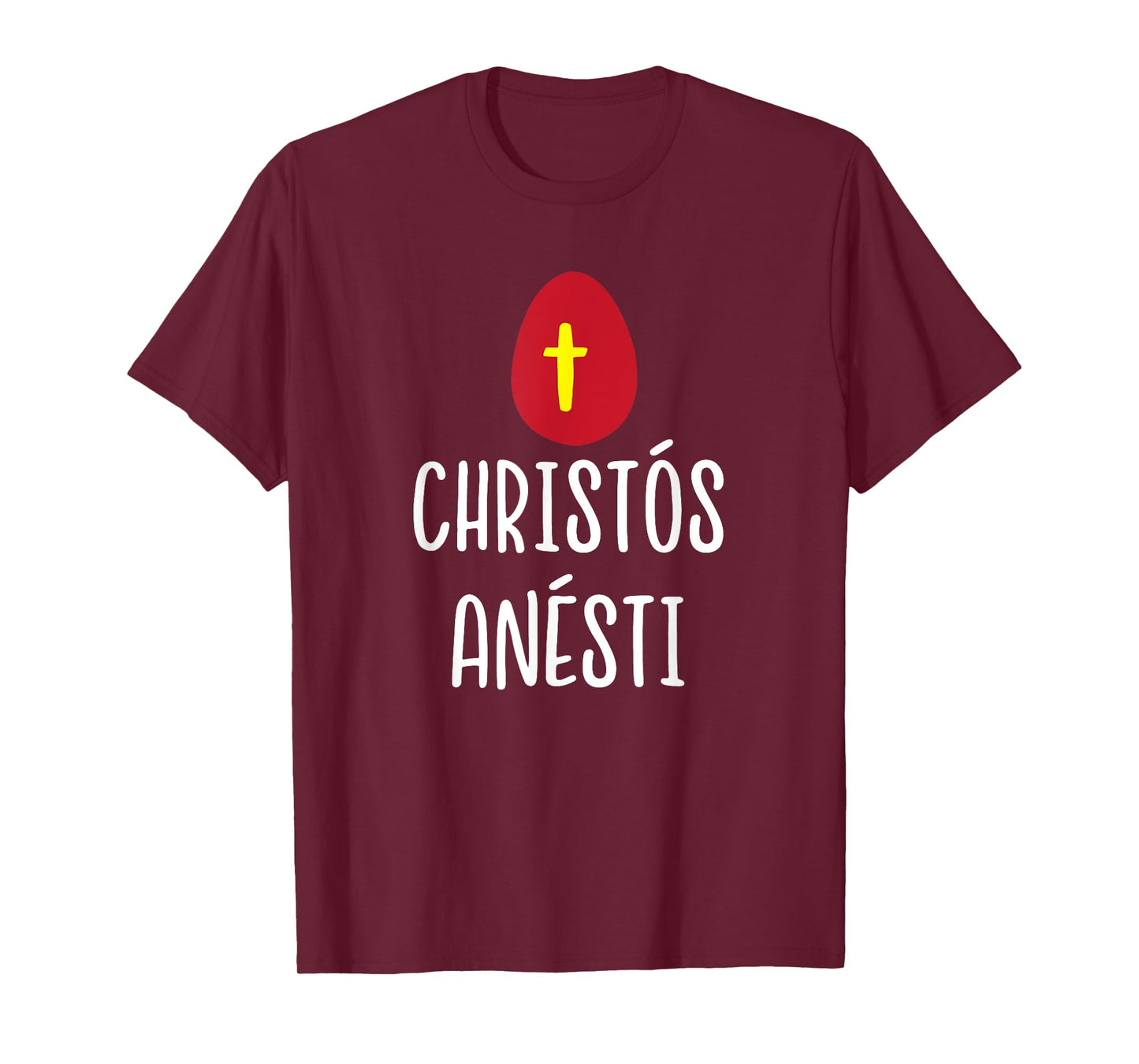 Christos Anesti Greek Easter Red Egg with Cross T-Shirt