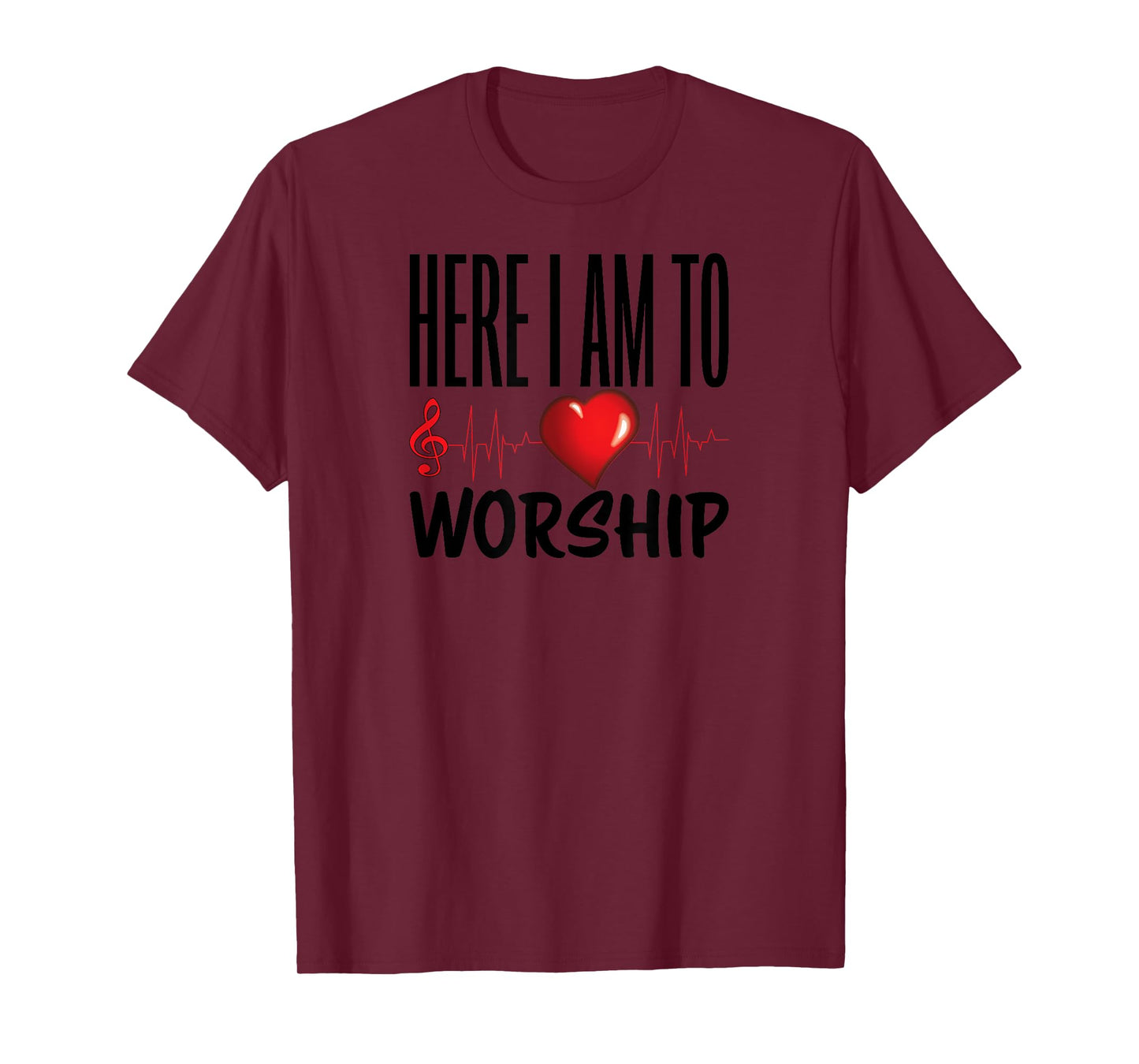 Christian Here I am Worship Jesus Love Christians T-shirt T-Shirt