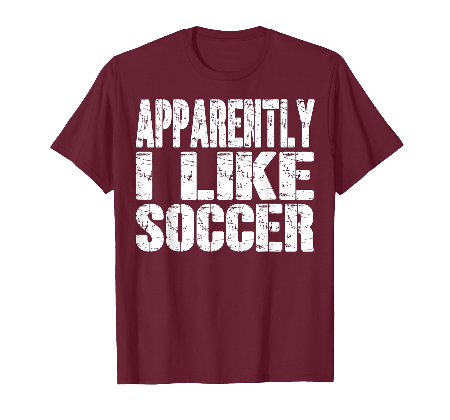 Retro Apparently I Like Soccer Funny Sports Lovers Funny T-Shirt