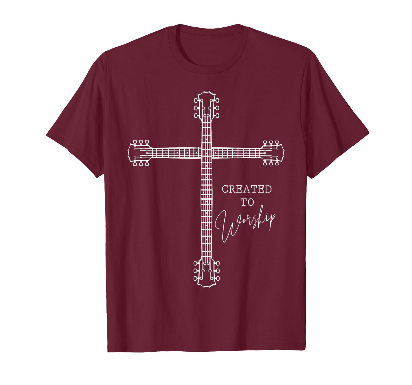 Christian Guitarist Shirt Created To Worship Musician T-Shirt