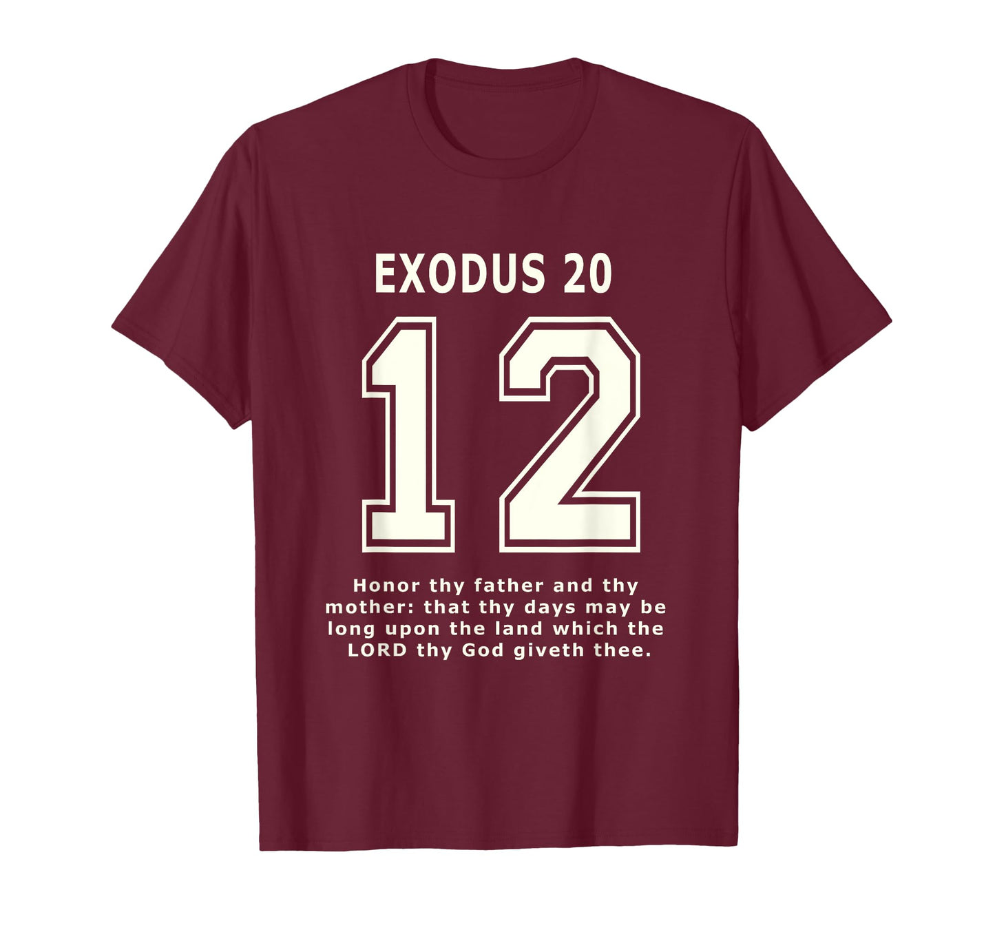 Exodus 12 Team Sports Bible Verse Christian Jersey T-Shirt