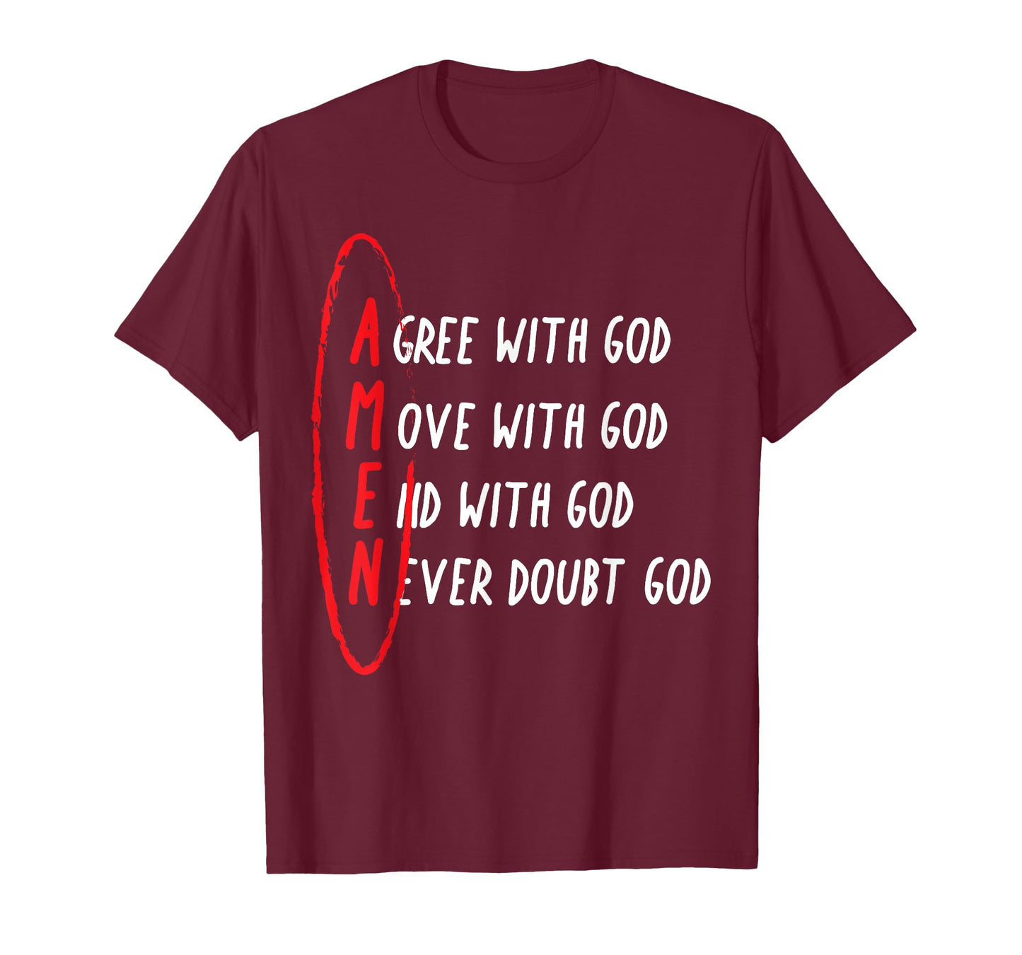 Amen Agree With God Move With God End With God T-Shirt