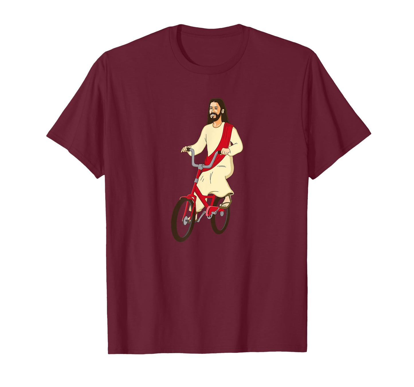 Fun Christ on a Bike Funny Lord God Jesus Church Cycle Gift T-Shirt