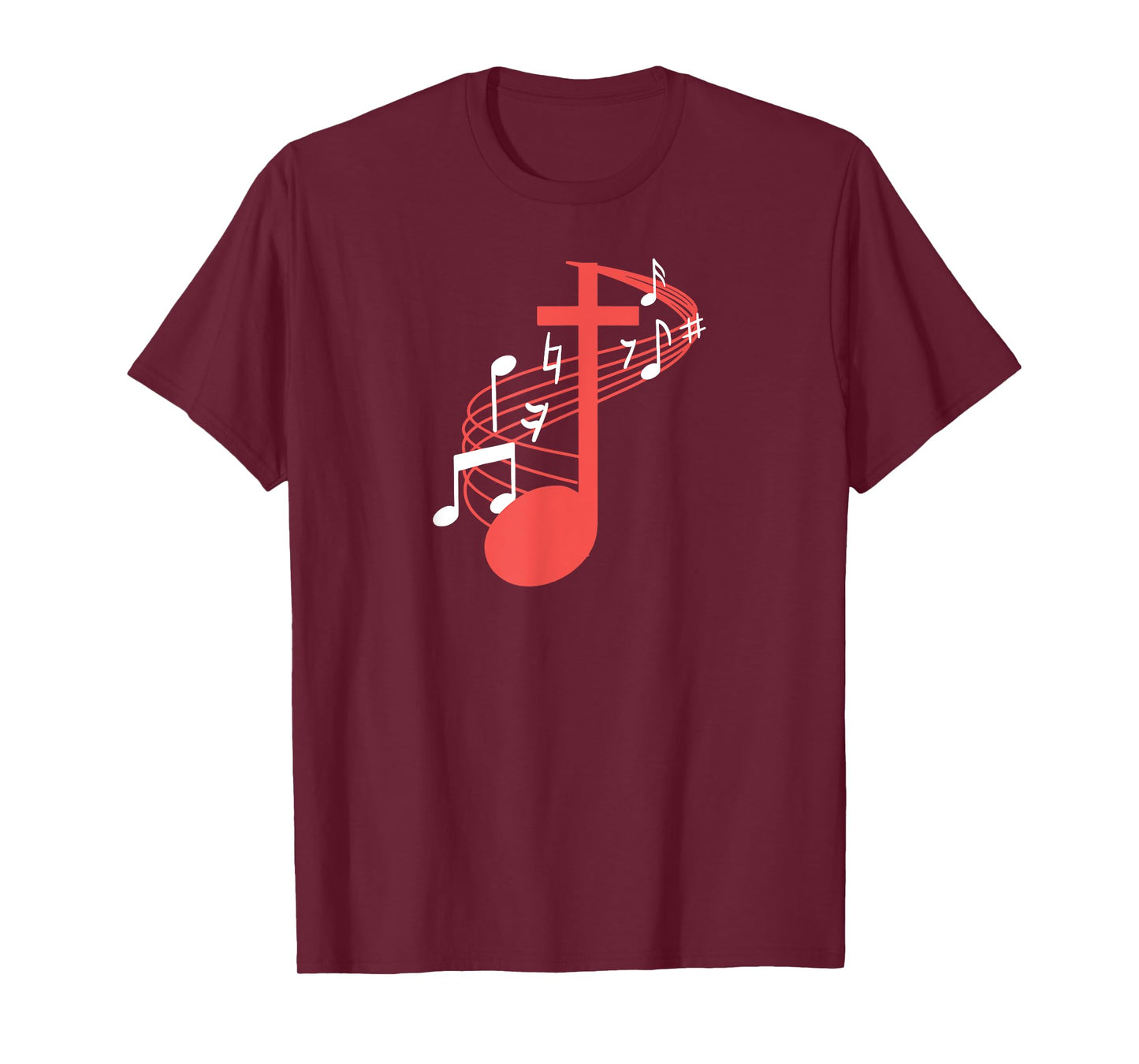 melodious Notes Cross, Jesus Church Music Choir T-Shirt