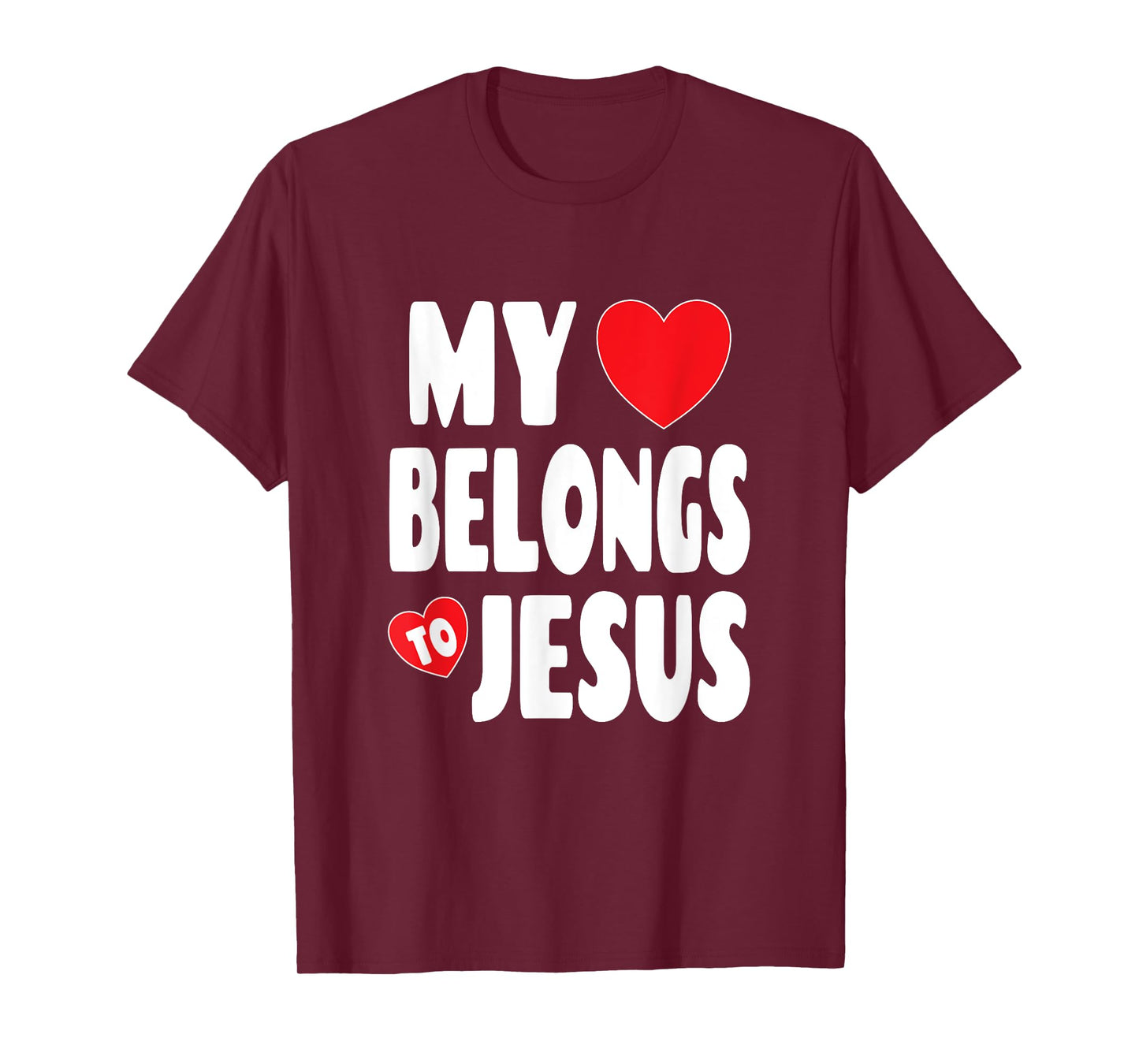 Christian Valentine Graphic Art - My Heart Belongs To Jesus T-Shirt