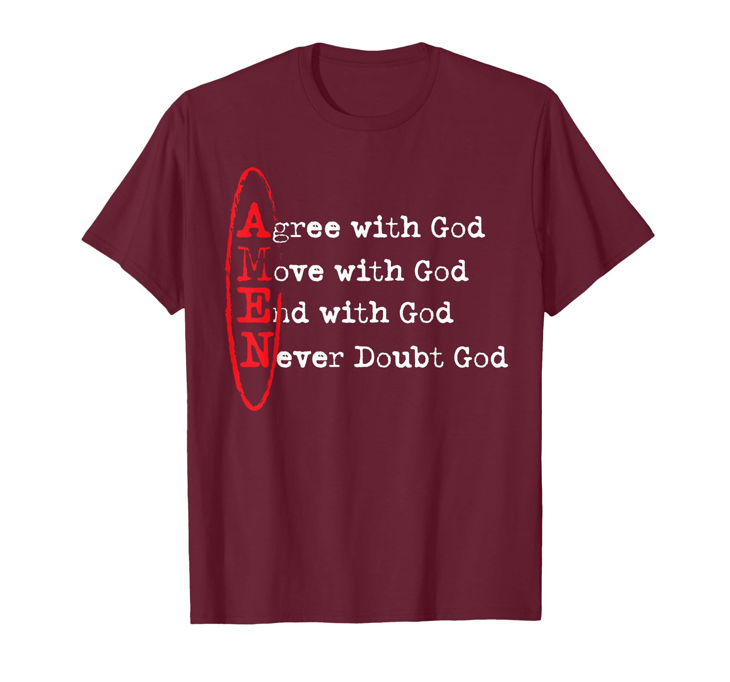 Amen Agree With God Move With God End With God T-Shirt