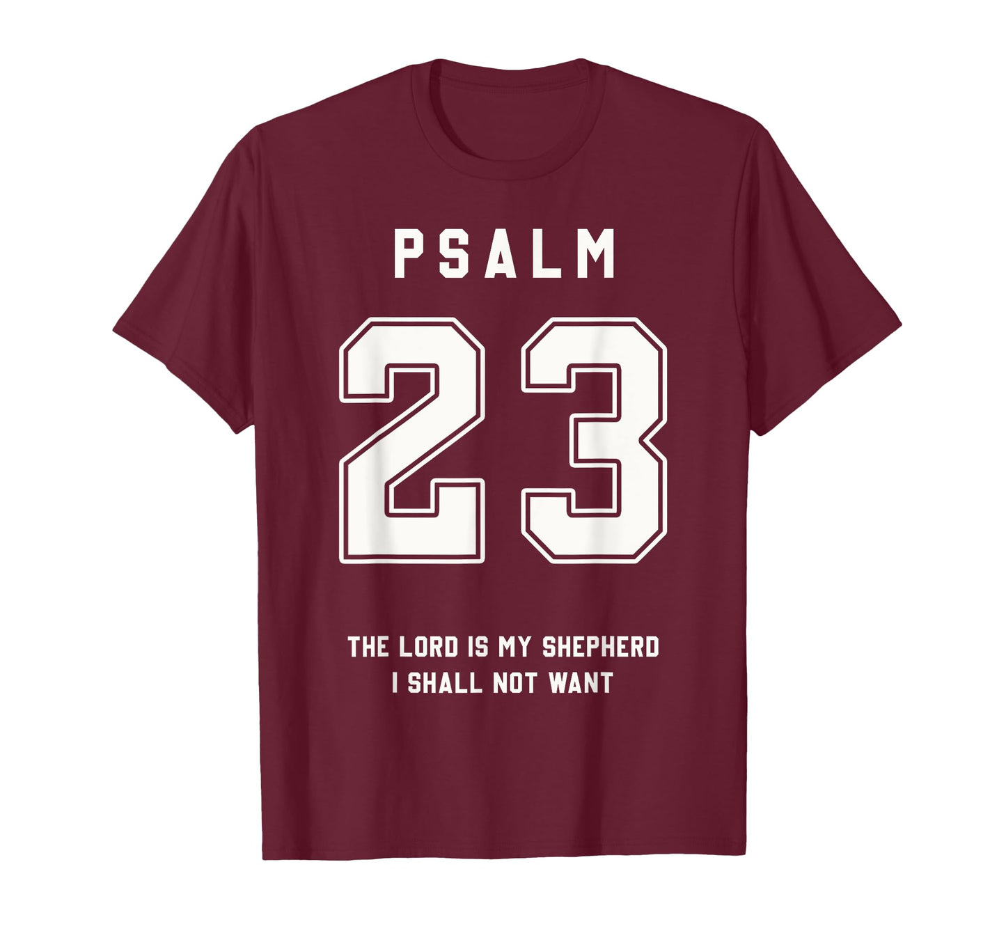 Psalm 23 Bible Verse Team Sports Jersey Christian T-Shirt