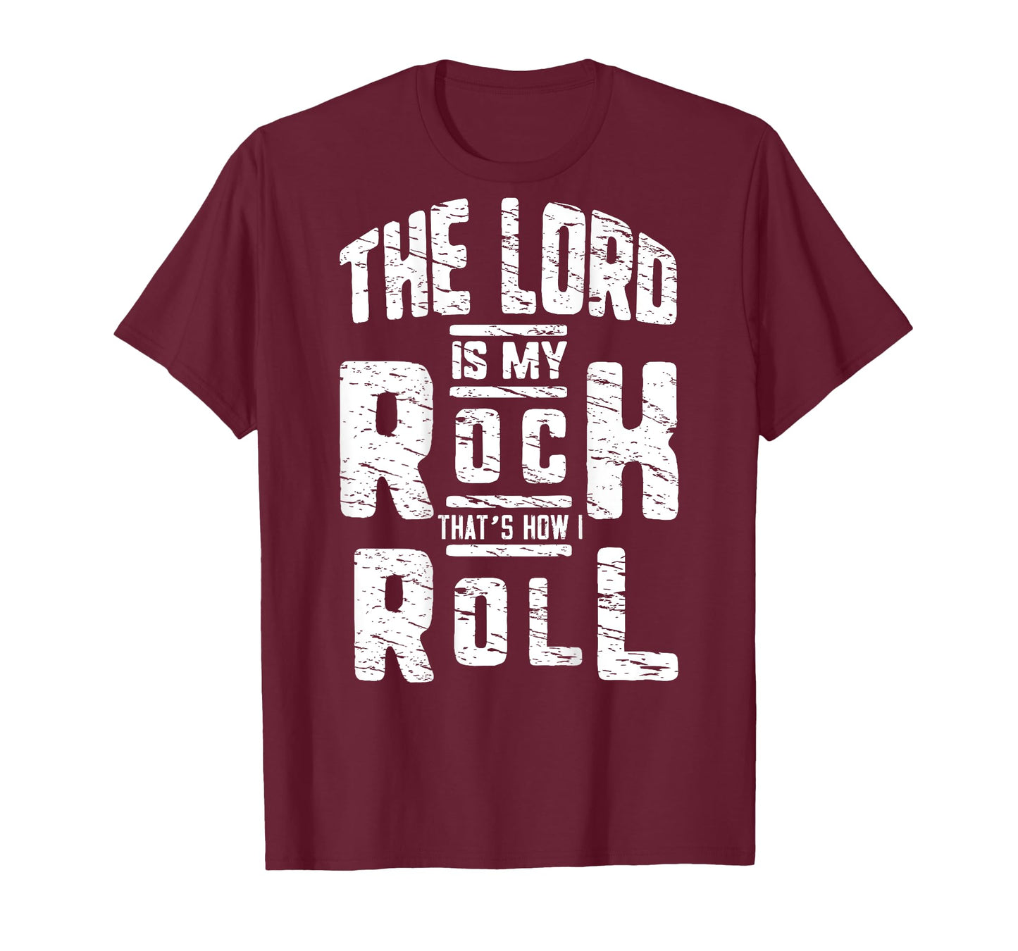 Jesus Cross The Lord Is My Rock America Heart ART ON BACK T-Shirt