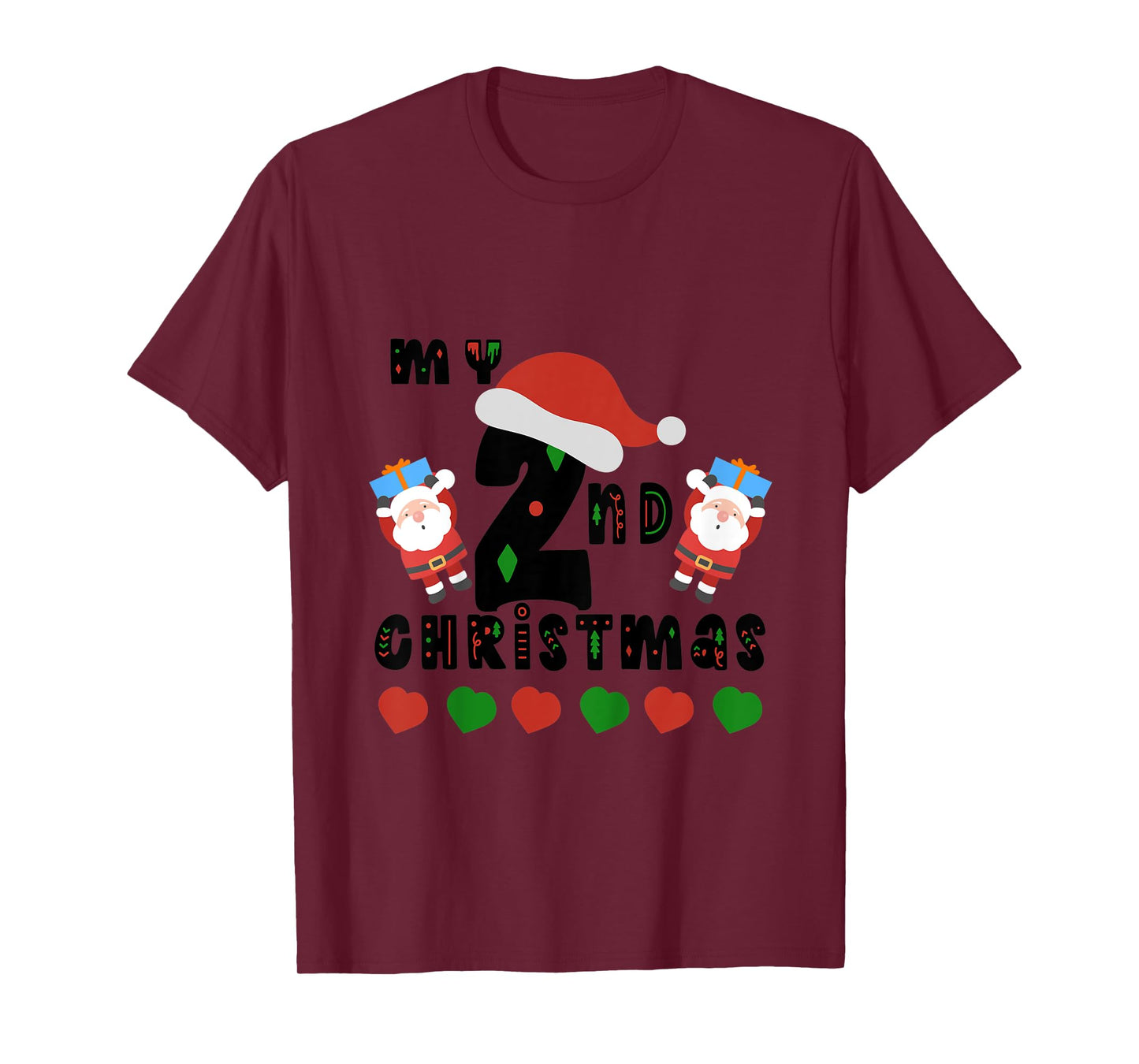 Kids My Second Christmas Baby Child 2nd Xmas Gift Idea T-Shirt