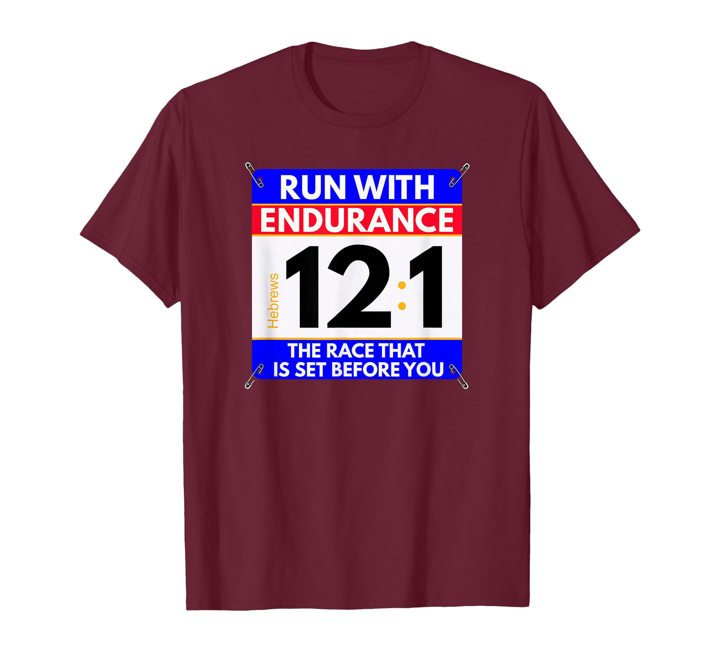 Fun Christian Bible Verse - Run the Race of Life Runners T-Shirt