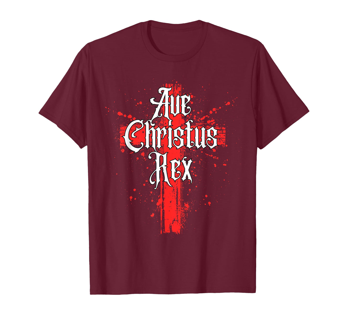 Ave Christus Rex Gothic Christian Art Tee T-Shirt