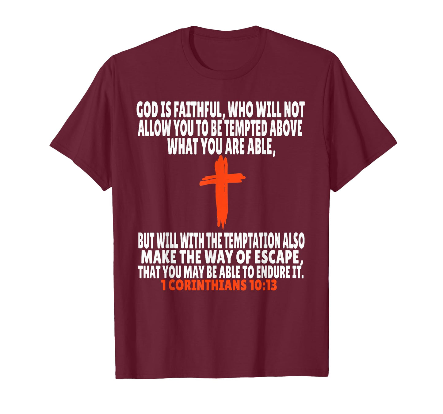 1 Corinthians 10:13 Bible Verses Scripture T-Shirt