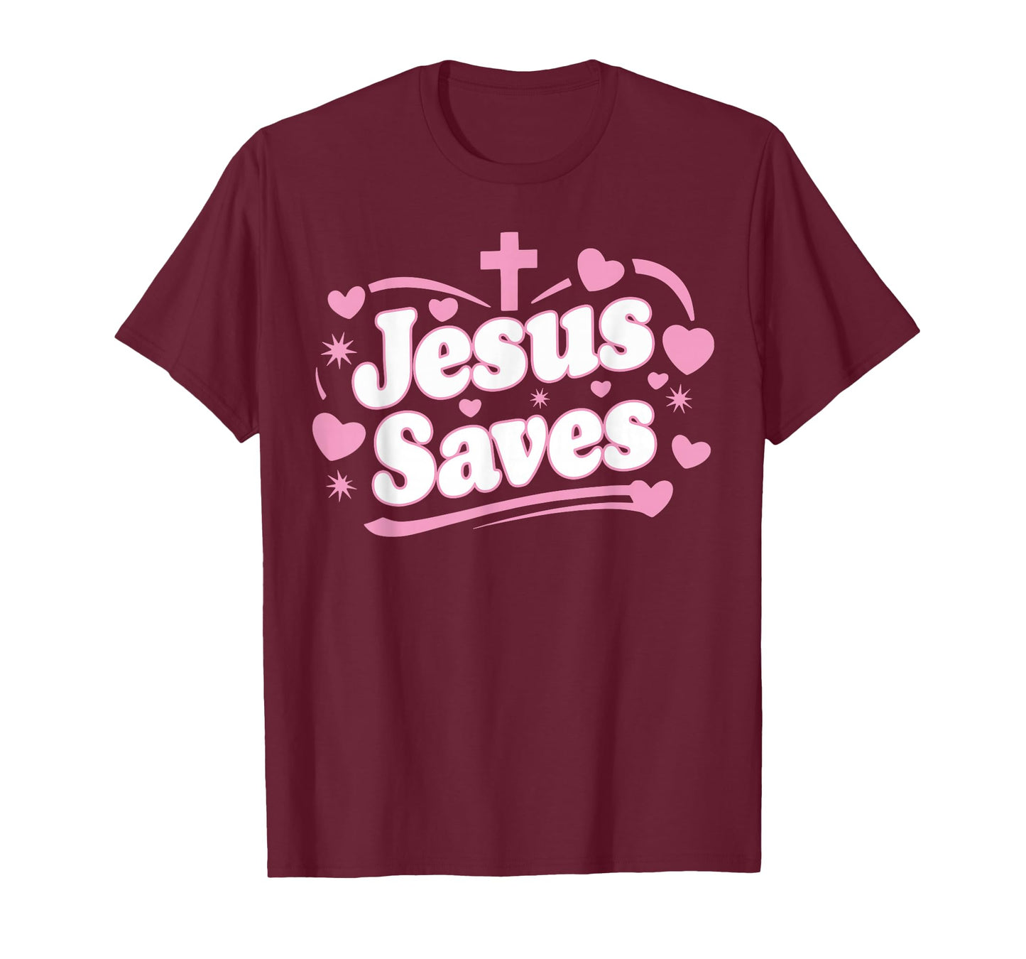 Jesus Saves Christian Cross God Faith Bible Religious Pray T-Shirt