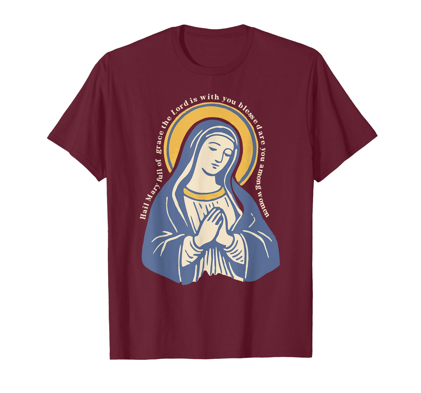 Catholic Vintage Hail Mary Full of Grace Christian T-Shirt