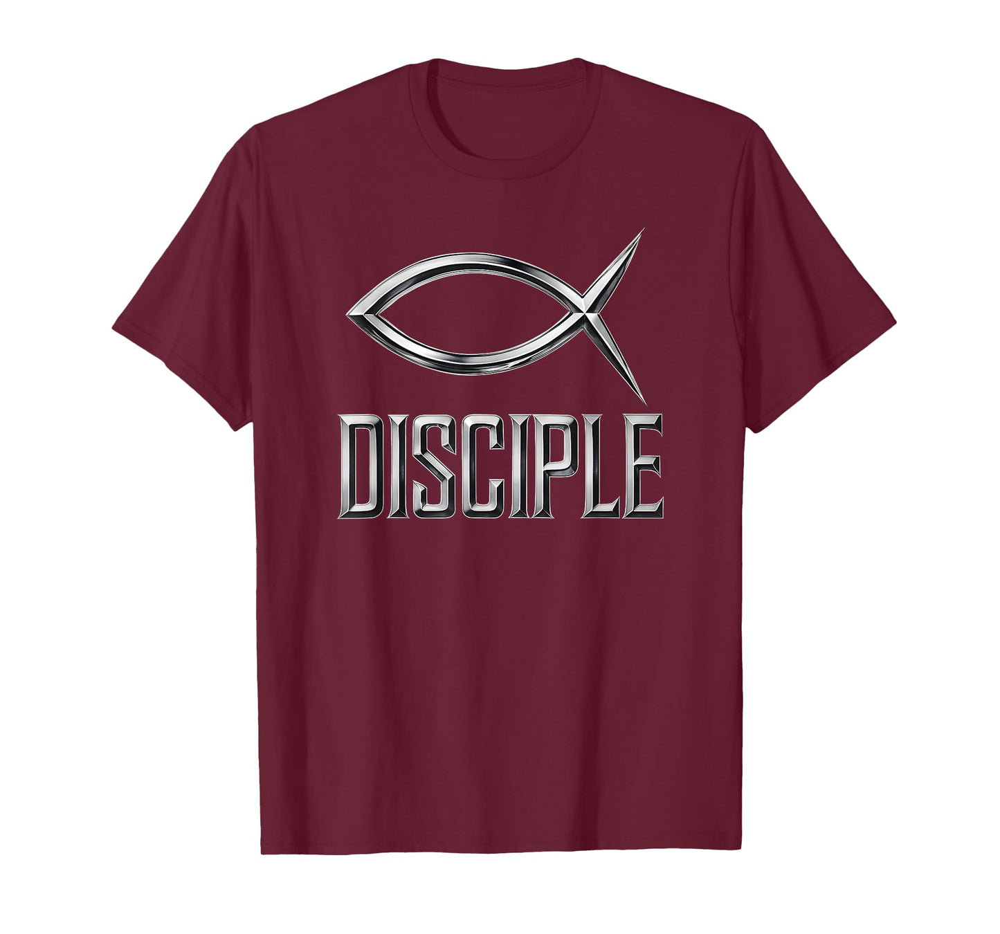 Disciple Christian Y2K Faithwave Chrome Jesus Fish T-Shirt