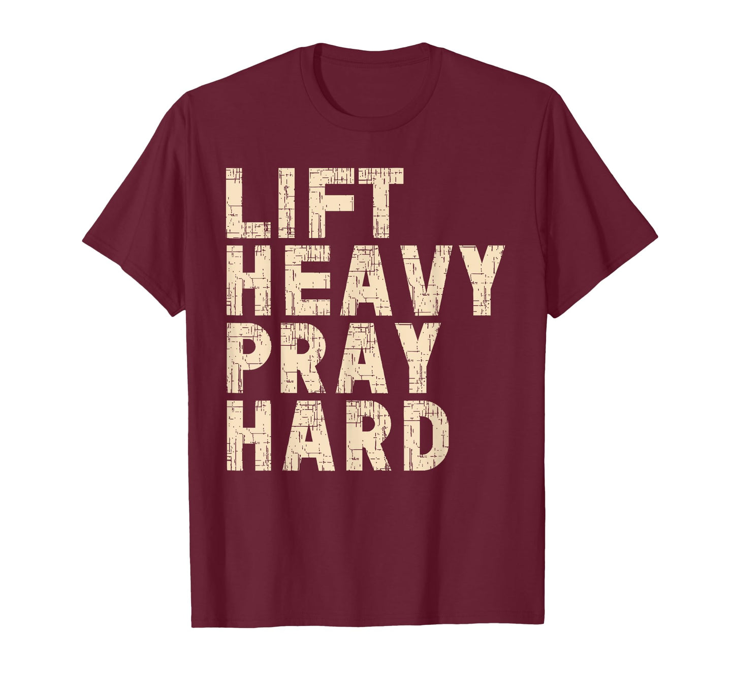 God's Gym Christian Gym Lover Workout Lift Heavy Pray Hard T-Shirt