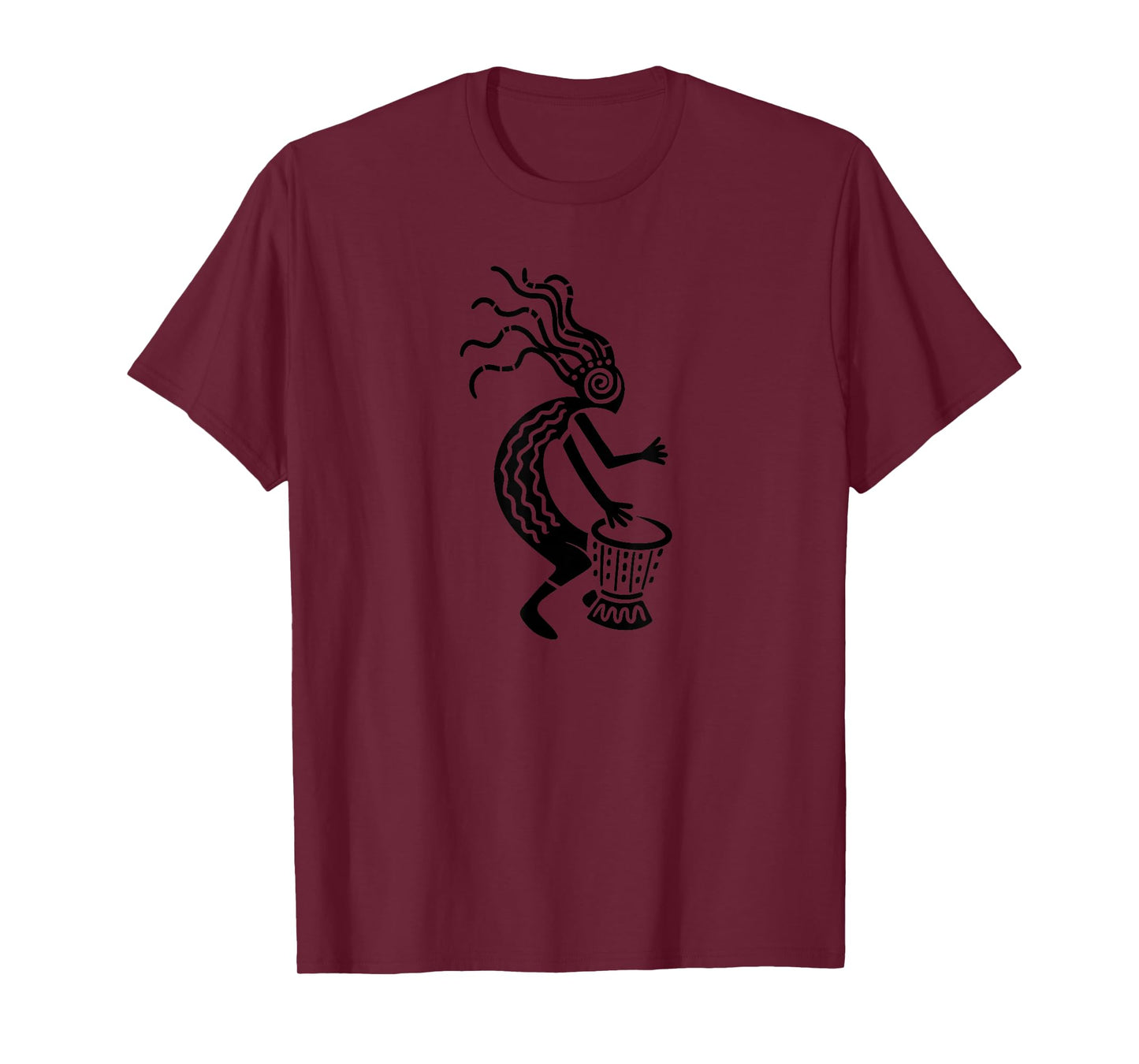 Kokopelli God with Drum Symbol of Fertility and Joy T-Shirt