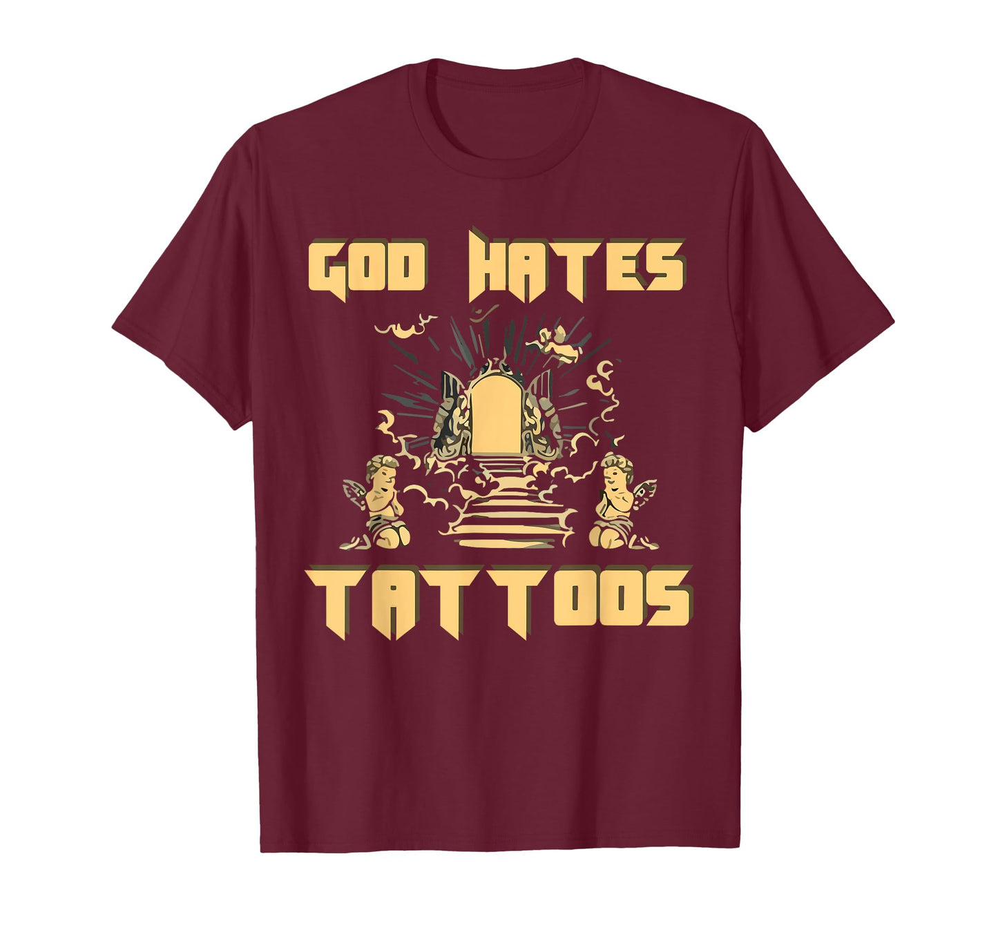 God Hates Tattoos Christian Bible Jesus Anti Tattoo Religion T-Shirt