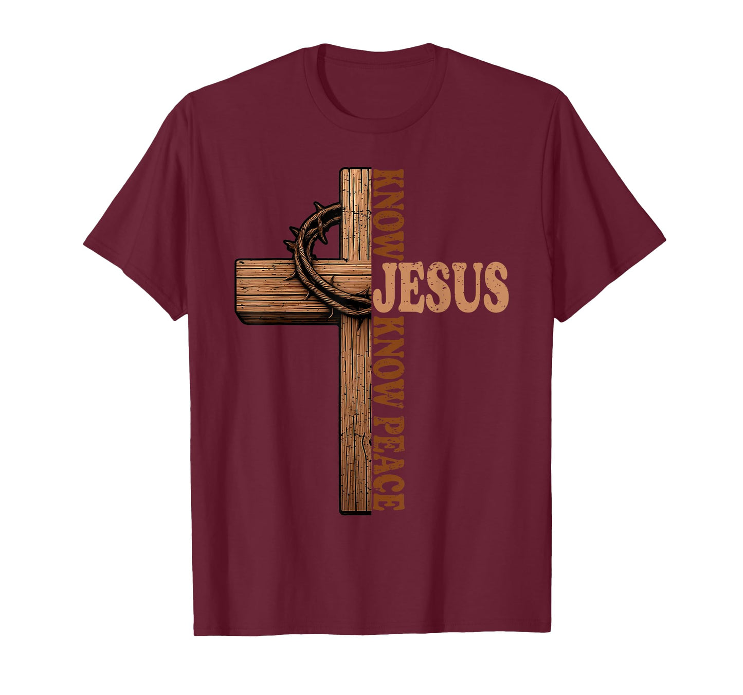 Know Jesus Peace Christian Cross Religion God Church T-Shirt
