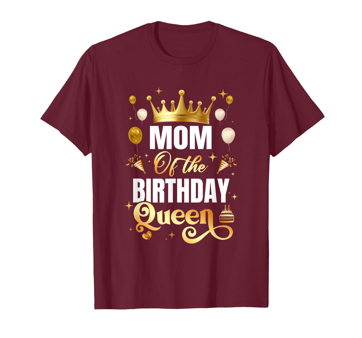 Mom Of The Birthday Queen Funny Matching Birthday Party T-Shirt