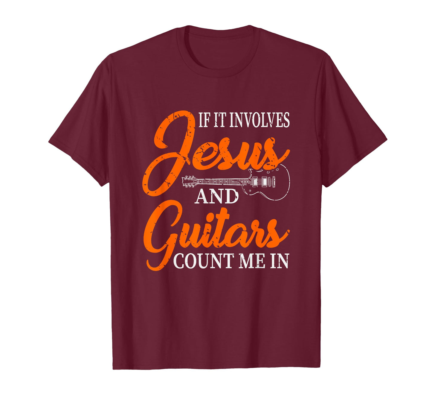 Funny Guitarist Christian Religious Guitar Player Gift Jesus T-Shirt