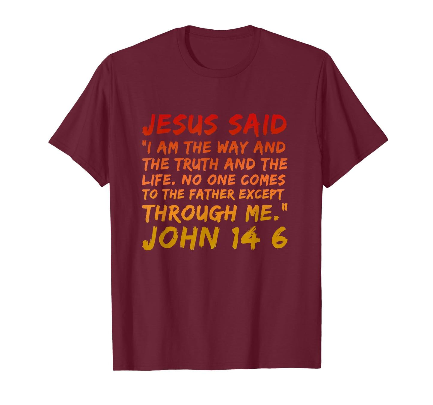Alpha Bubble John 14:6 Jesus Said I Am The Way The Truth And The Life T-Shirt - Men's Black Small Modern Religious T-Shirt