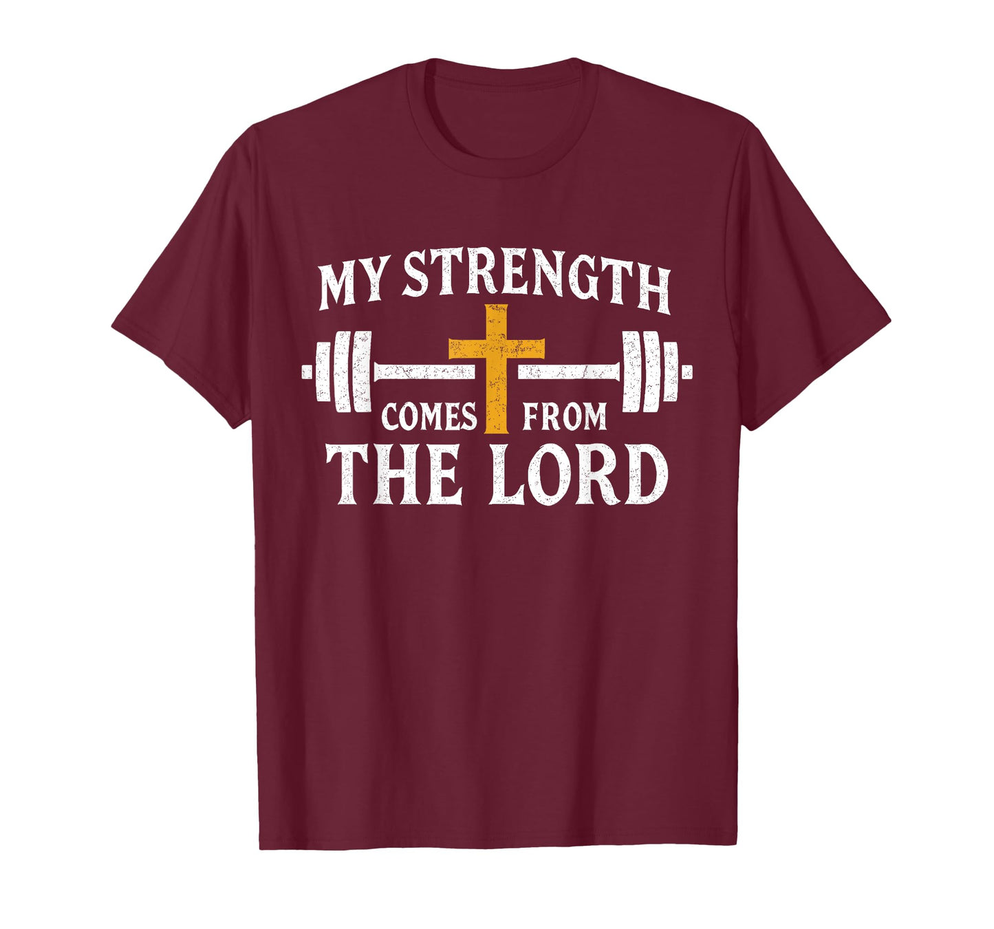 My Strength Christian Men Bible Verse Gym Workout Faith T-Shirt