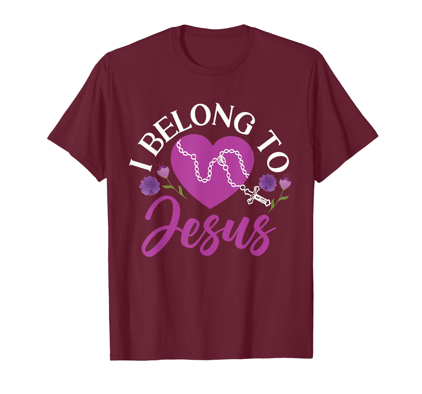 I Belong To Jesus Heart Design For Women And Girls T-Shirt