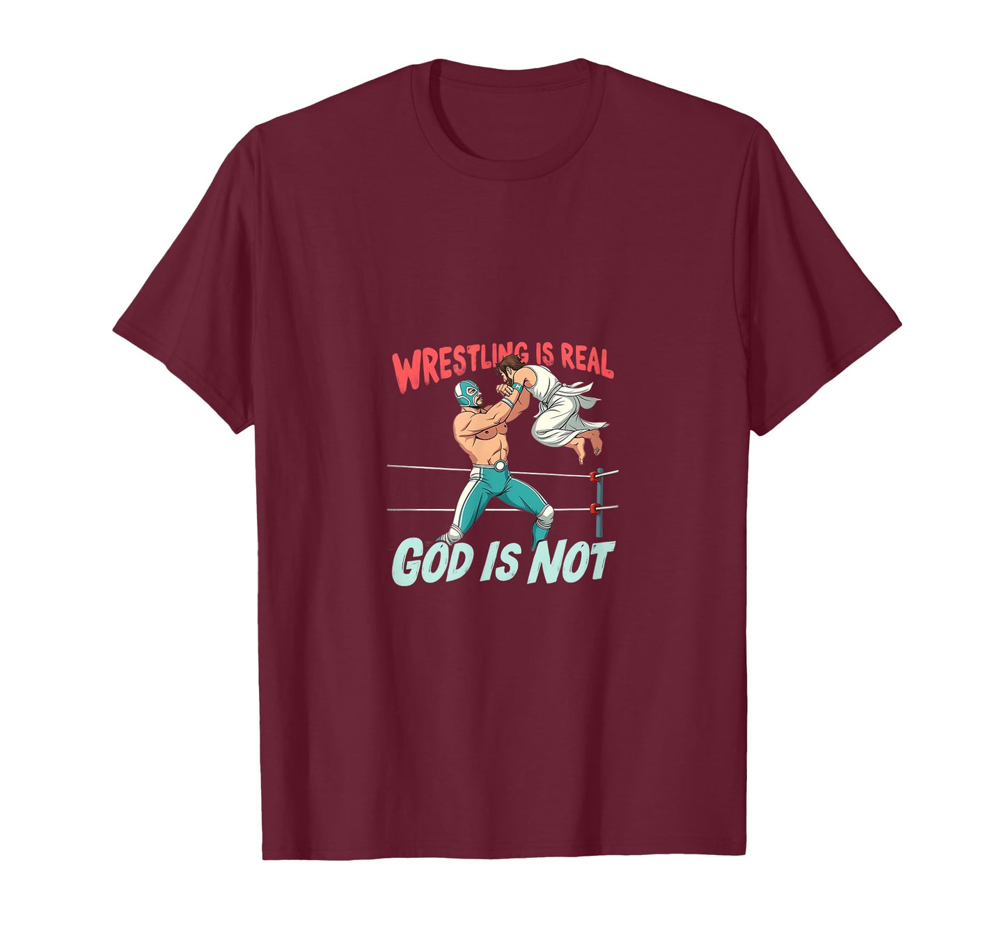 Funny Atheist Wrestling Humor Religion Jesus T-Shirt