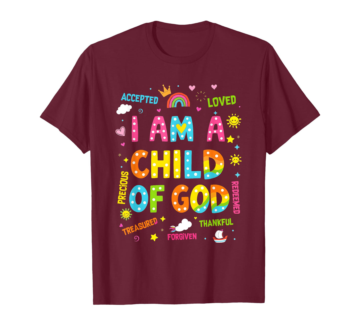Christian Retro Jesus Faith Kids I Am A Child Of God T-Shirt