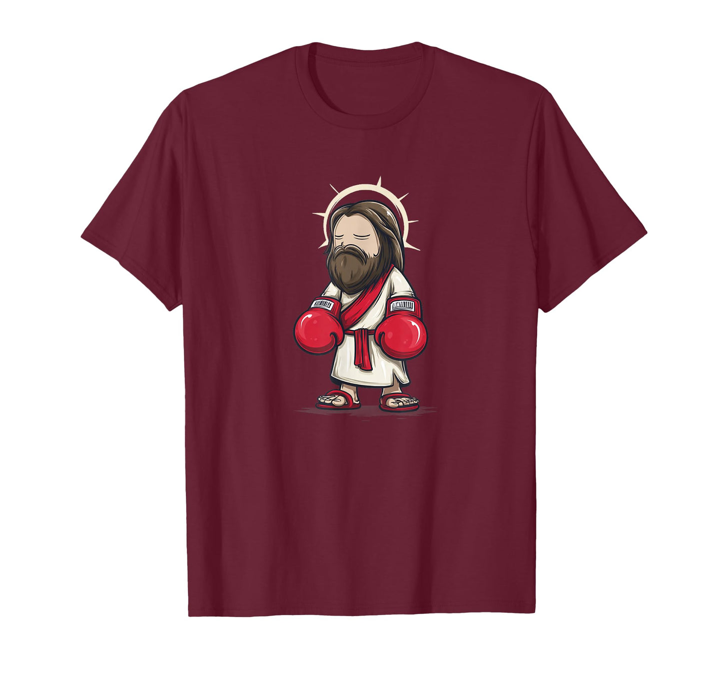 Cool Jesus Fight Costume in Cartoon and Box Look T-Shirt