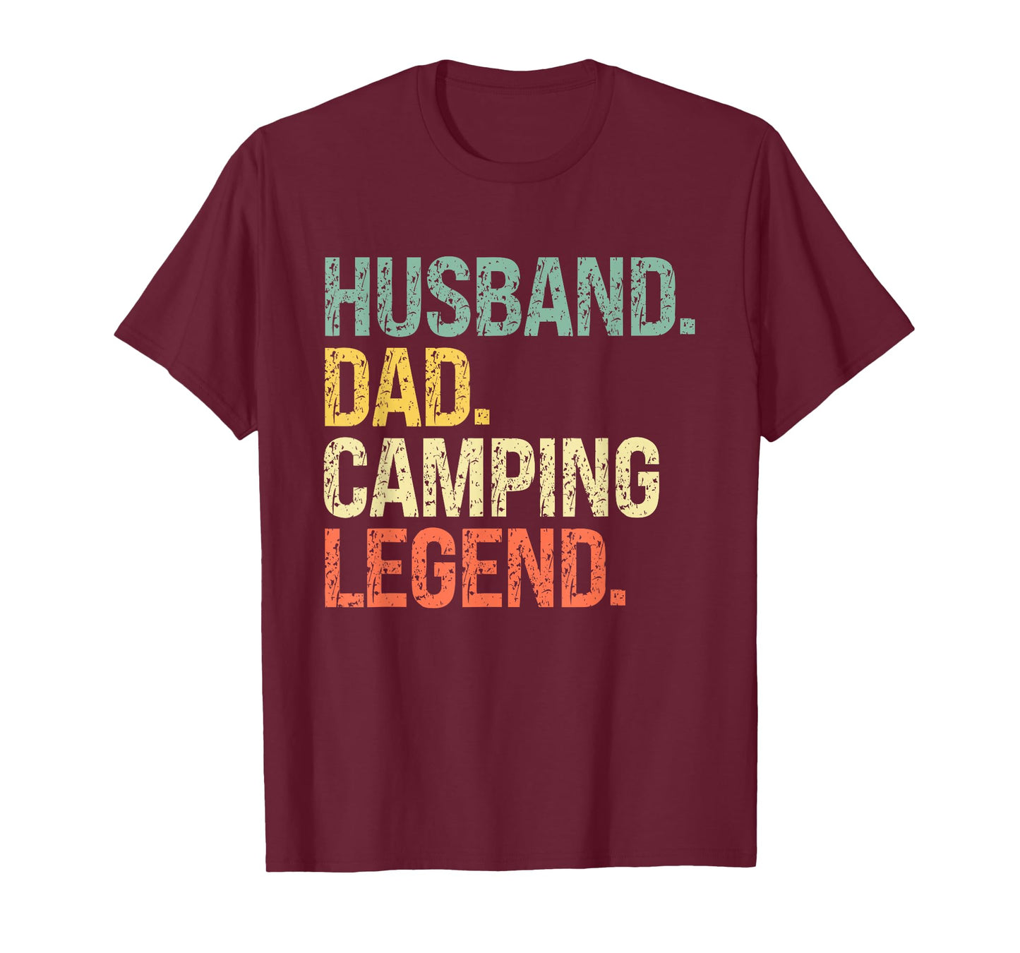 Husband Dad Camping Legend Father's Day Campfire T-Shirt