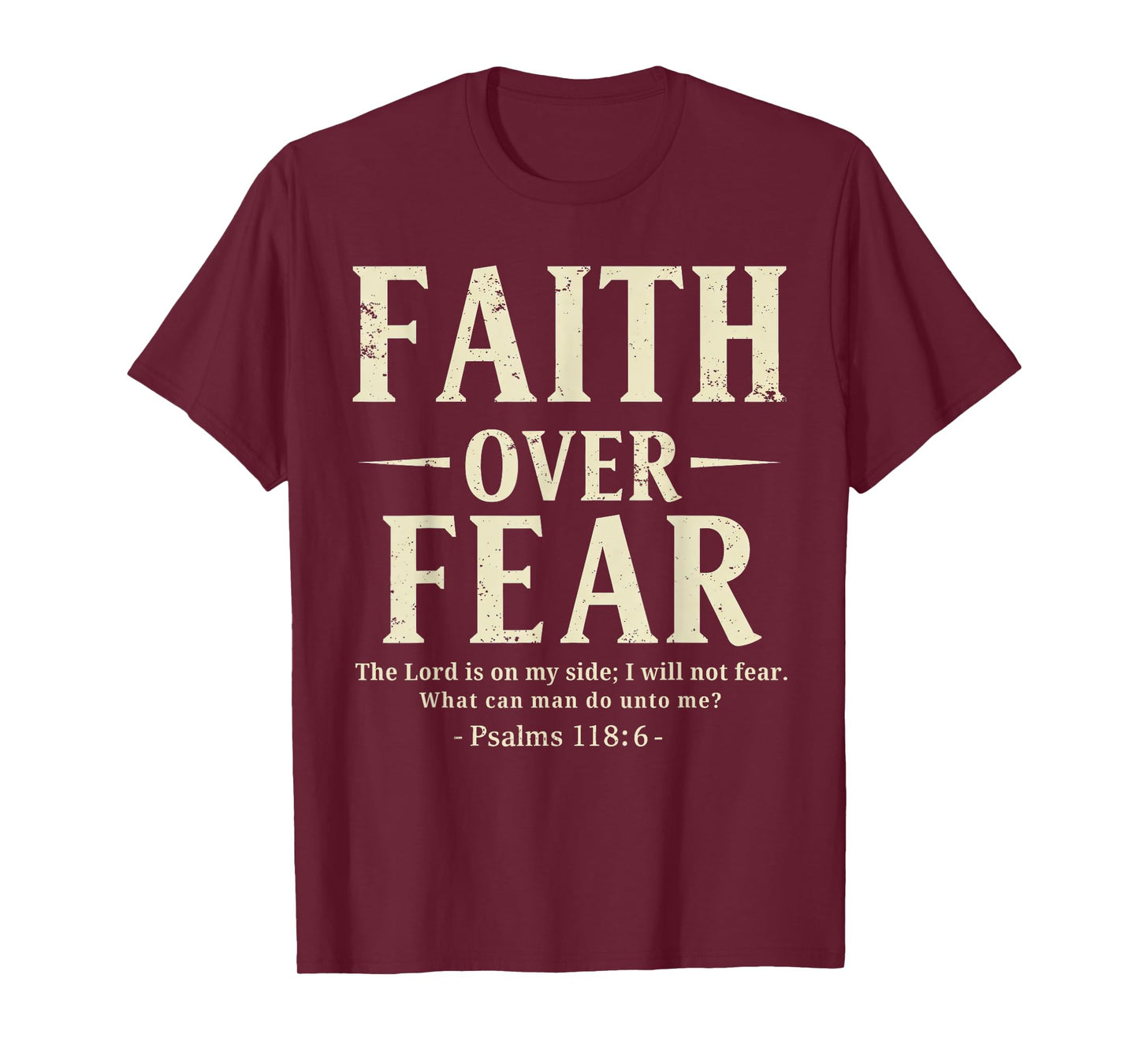Christian Women Girls Kids Jesus Religious Faith Over Fear T-Shirt