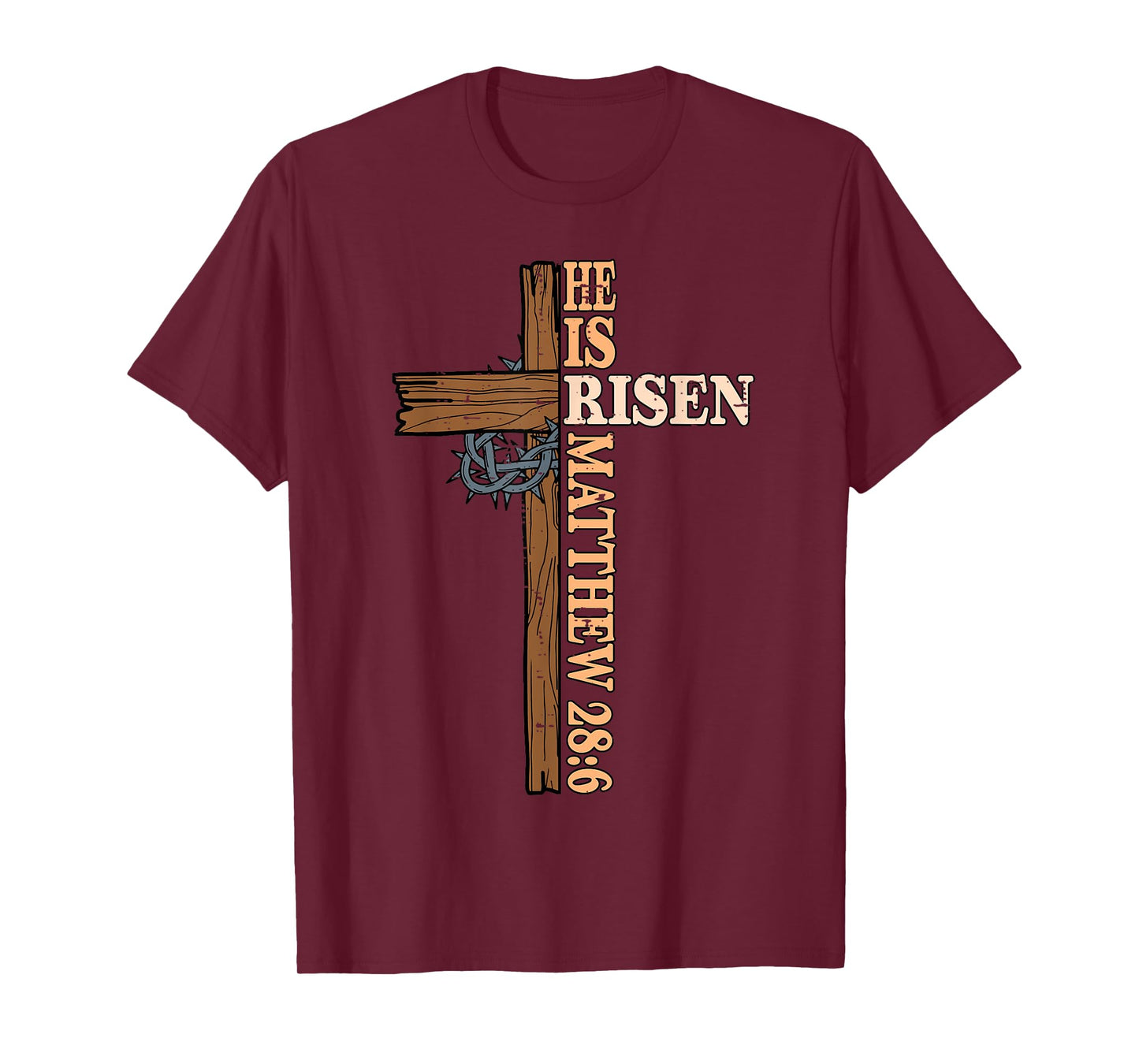 He Is Risen Easter Cross Jesus Christian Men Women Kid Youth T-Shirt