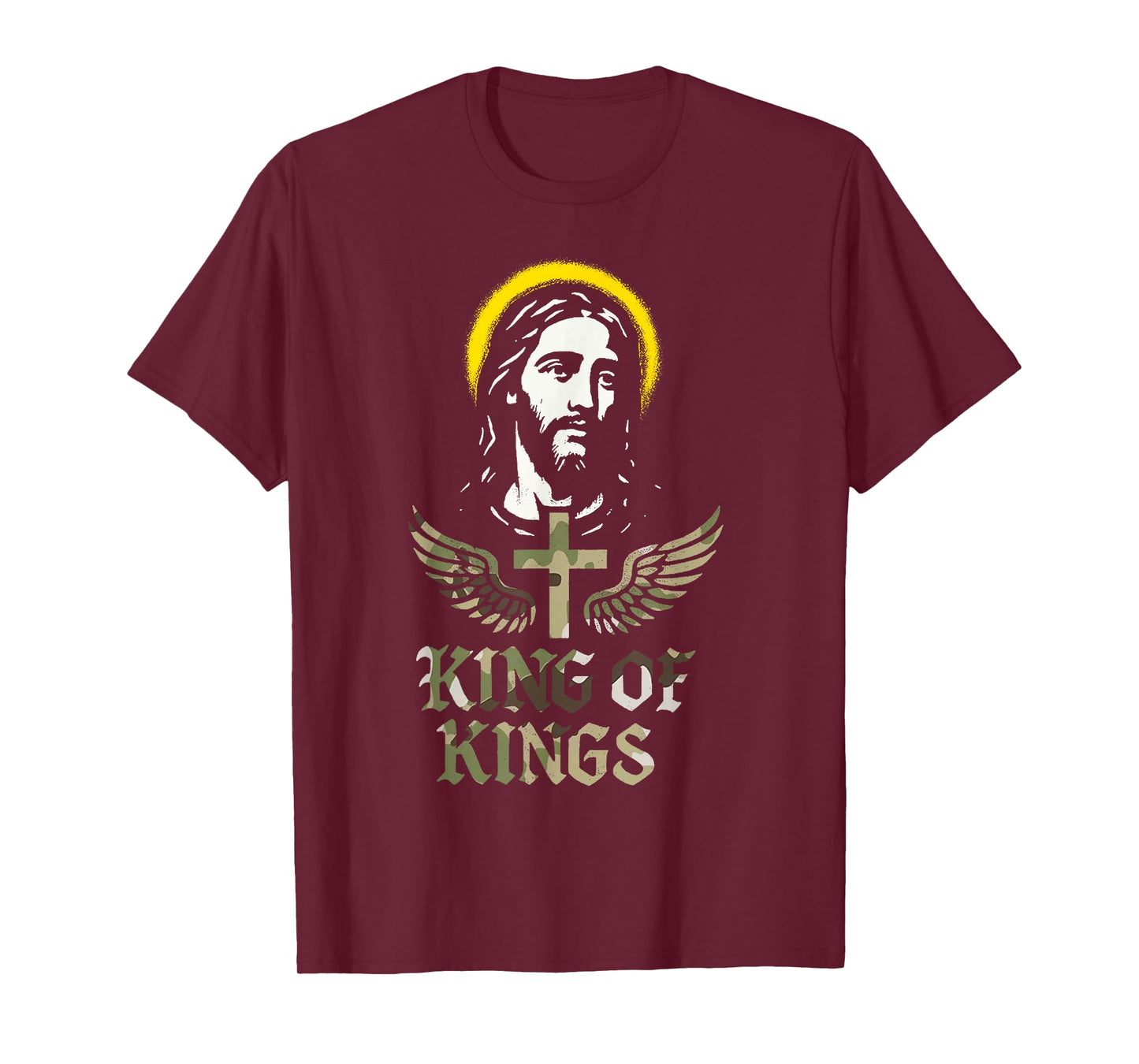 Retro Jesus Christ King of Kings Classic Redleg Camo T-Shirt