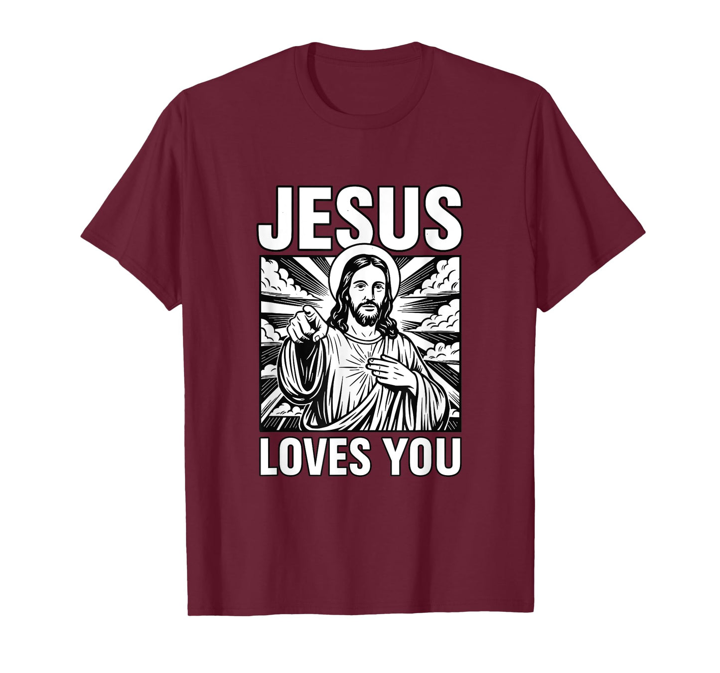 Jesus Loves You Vintage Design T-Shirt