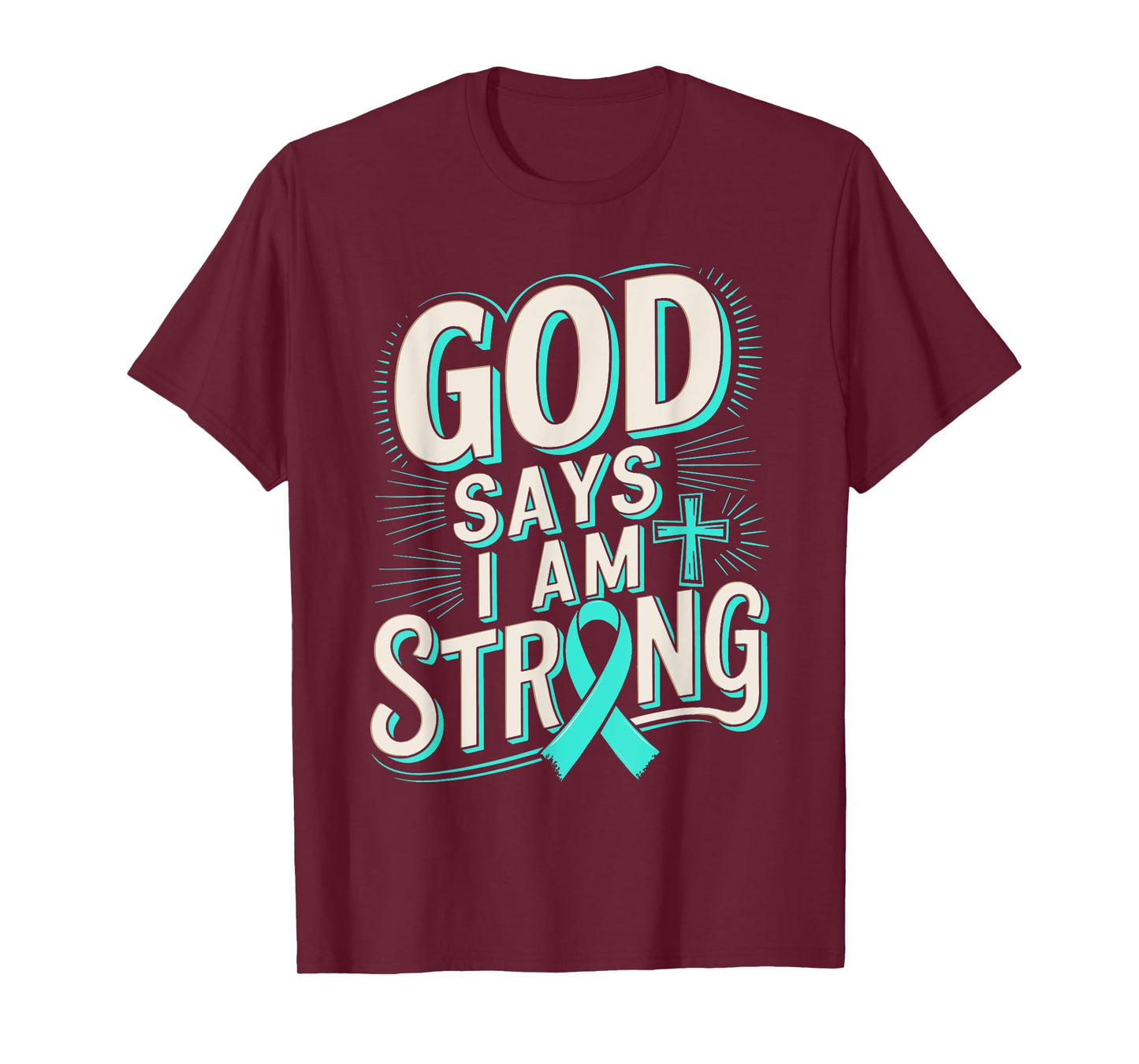 God Says I'm Strong Survivor Dysautonomia Awareness T-Shirt