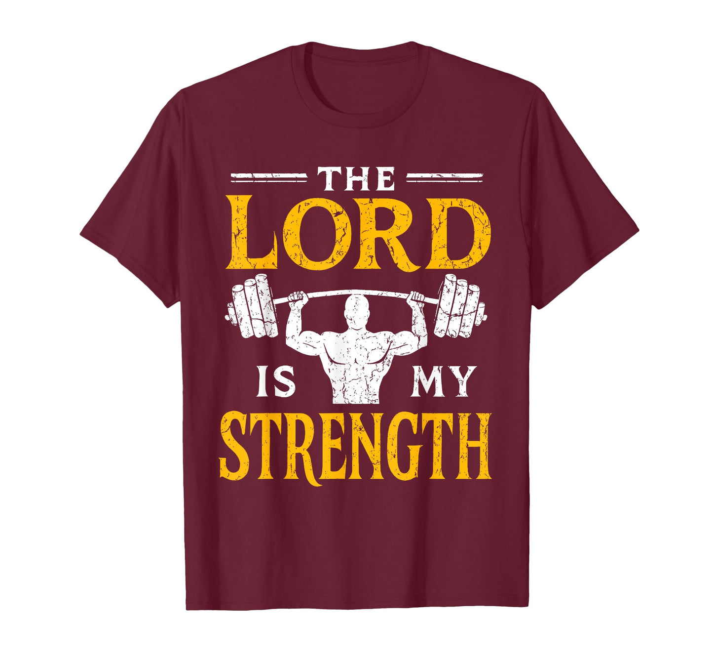 Jesus Workout The Lord is My Strength Christian Gym Faith T-Shirt