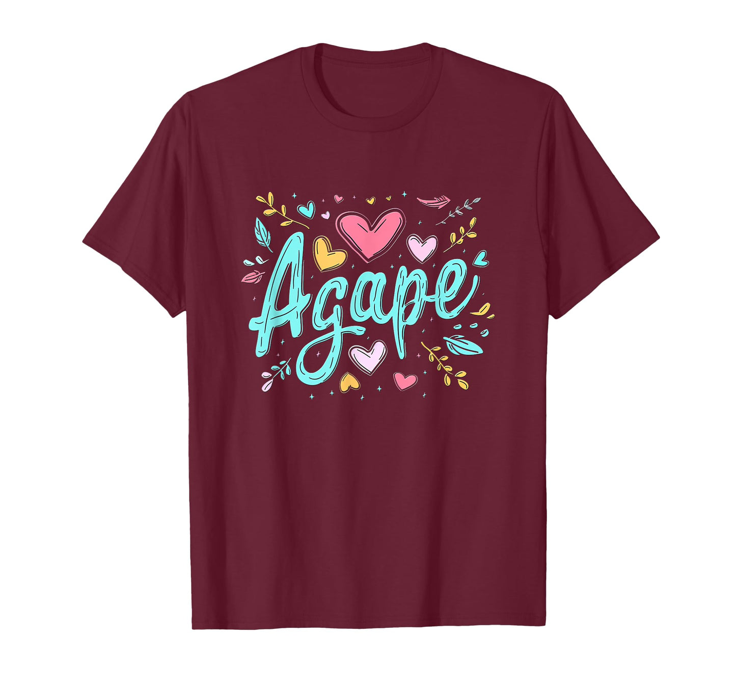 Agape Old Greek Christian Apparel - Christian Faith - Love Agape T-Shirt - Unisex-Adults - Black - Small - Short Sleeve - T-Shirt