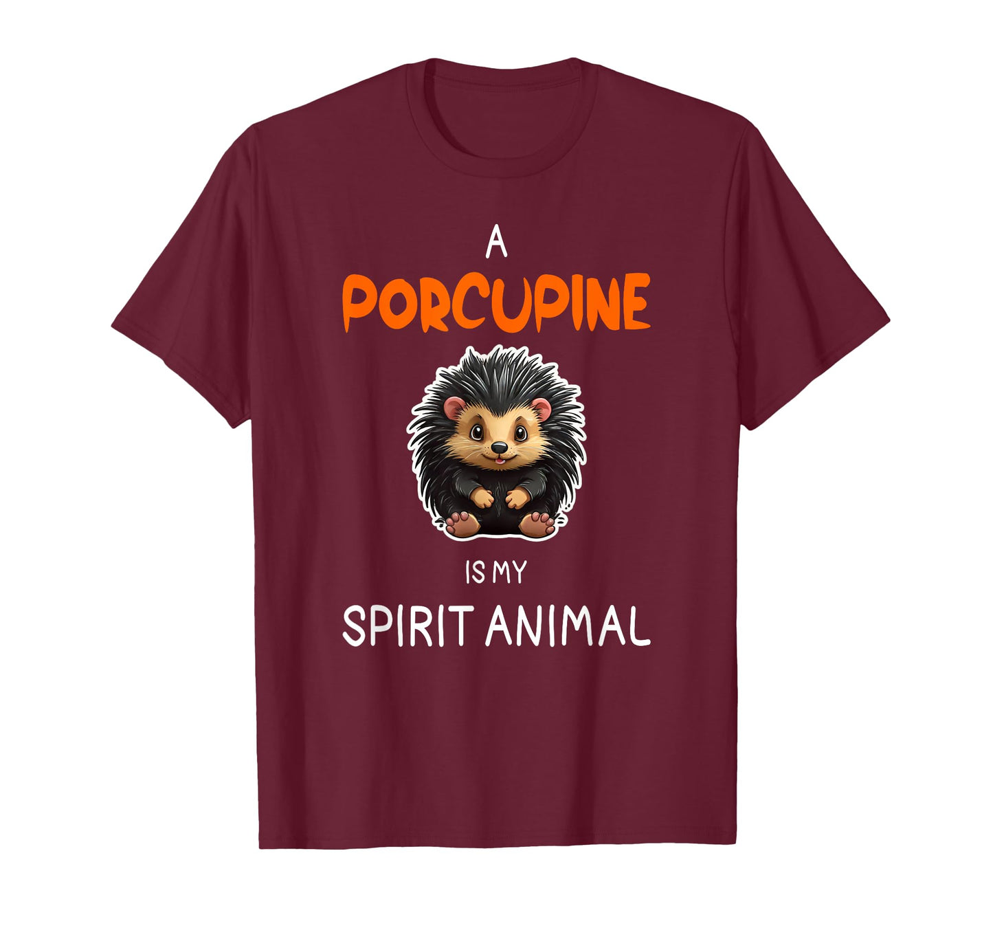 Porcupine Animal Spirit Shirt Funny Cartoon Porcupine Lover T-Shirt