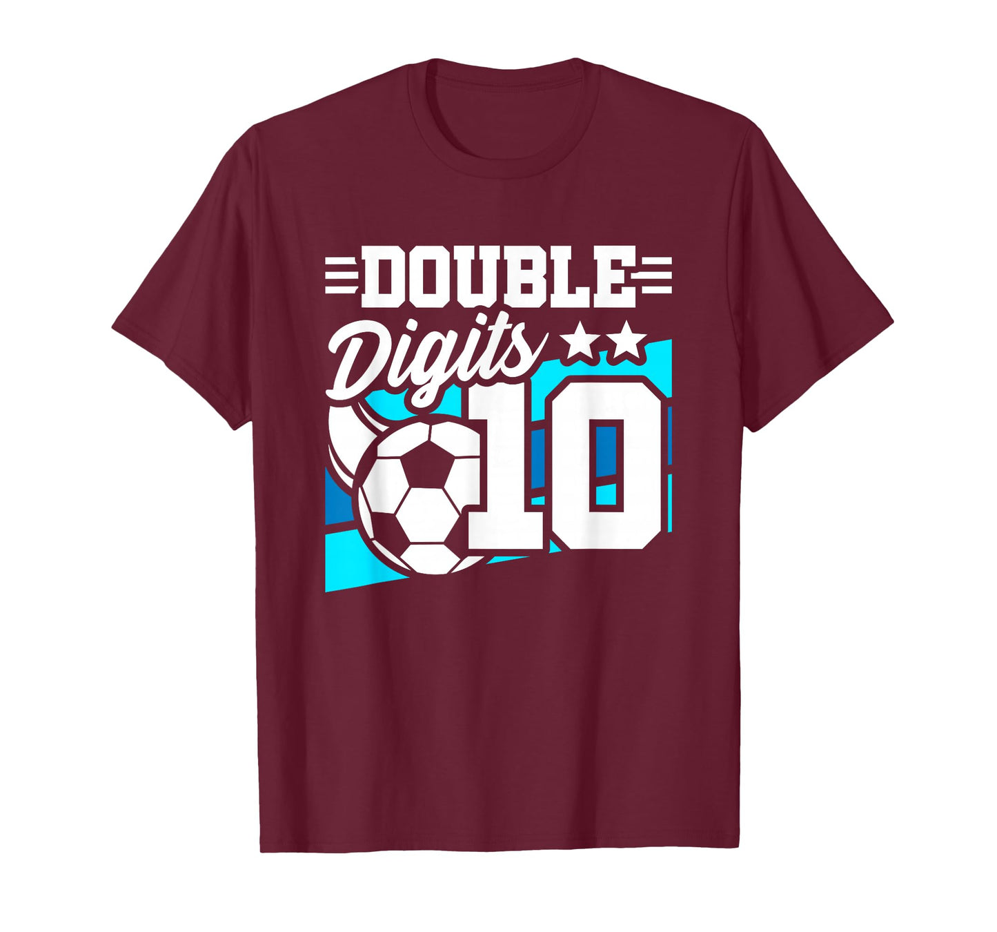 Soccer Boy Birthday 10 Year Old Double Digits 10th Birthday T-Shirt