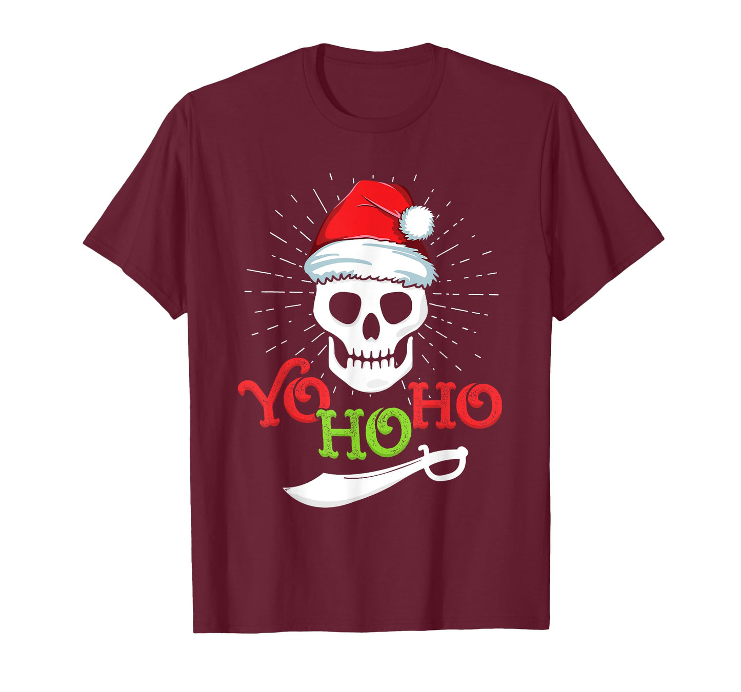 Yo Ho Pirate Boat Cruise Xmas Men Inappropriate Christmas T-Shirt
