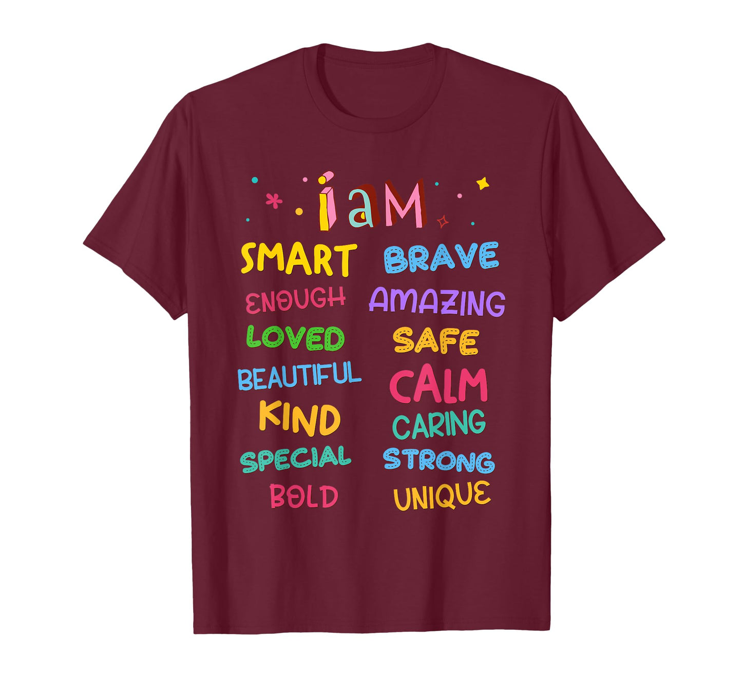 I Am Daily Affirmation Colorful Christian Kids Toddler Girls T-Shirt