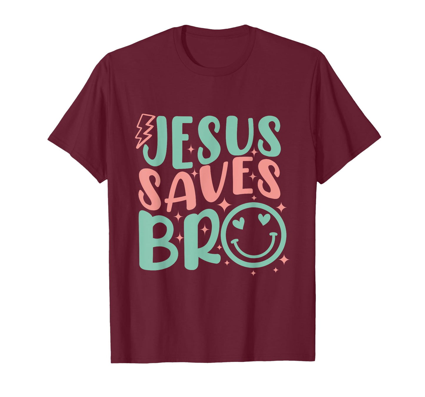 Jesus Saves Bro Retro Kids Christian Religious T-Shirt