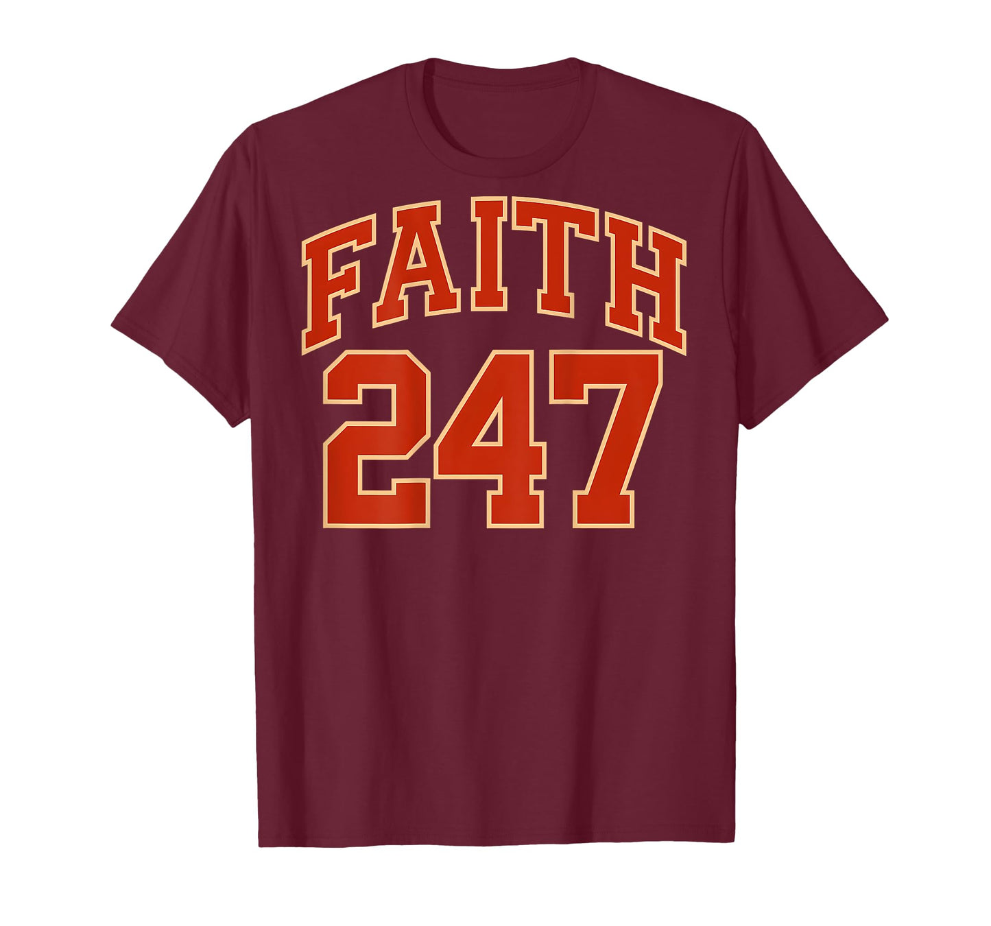 (ON Back) Faith 24/7 Sports Jersey Style Christian Religious T-Shirt