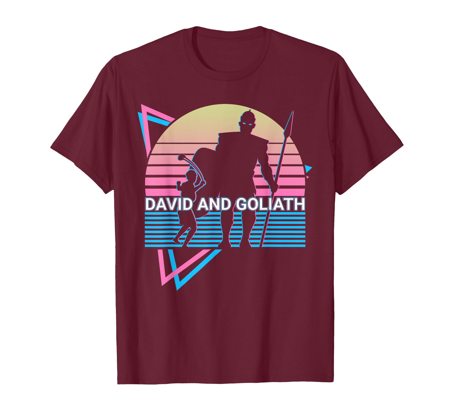 David And Goliath Christian Christianity Retro T-Shirt