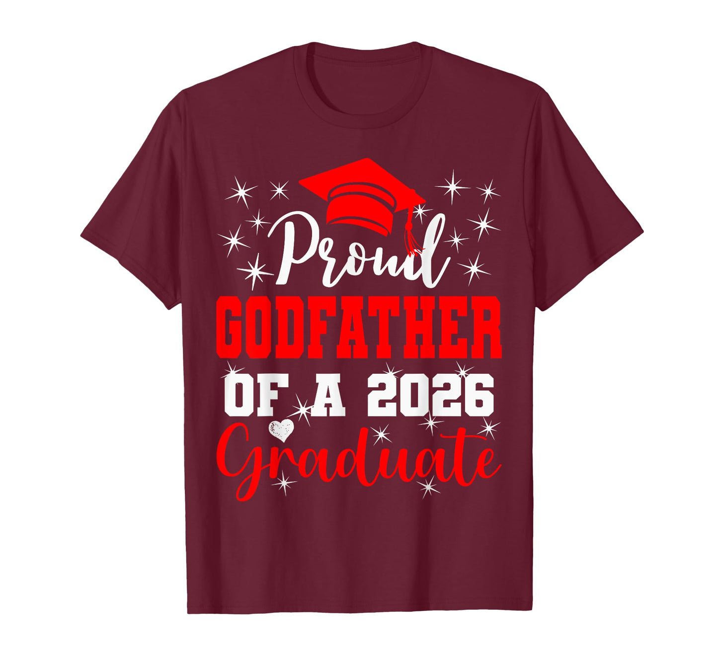 Super Proud Godfather of 2026 Graduate Graduation Family T-Shirt